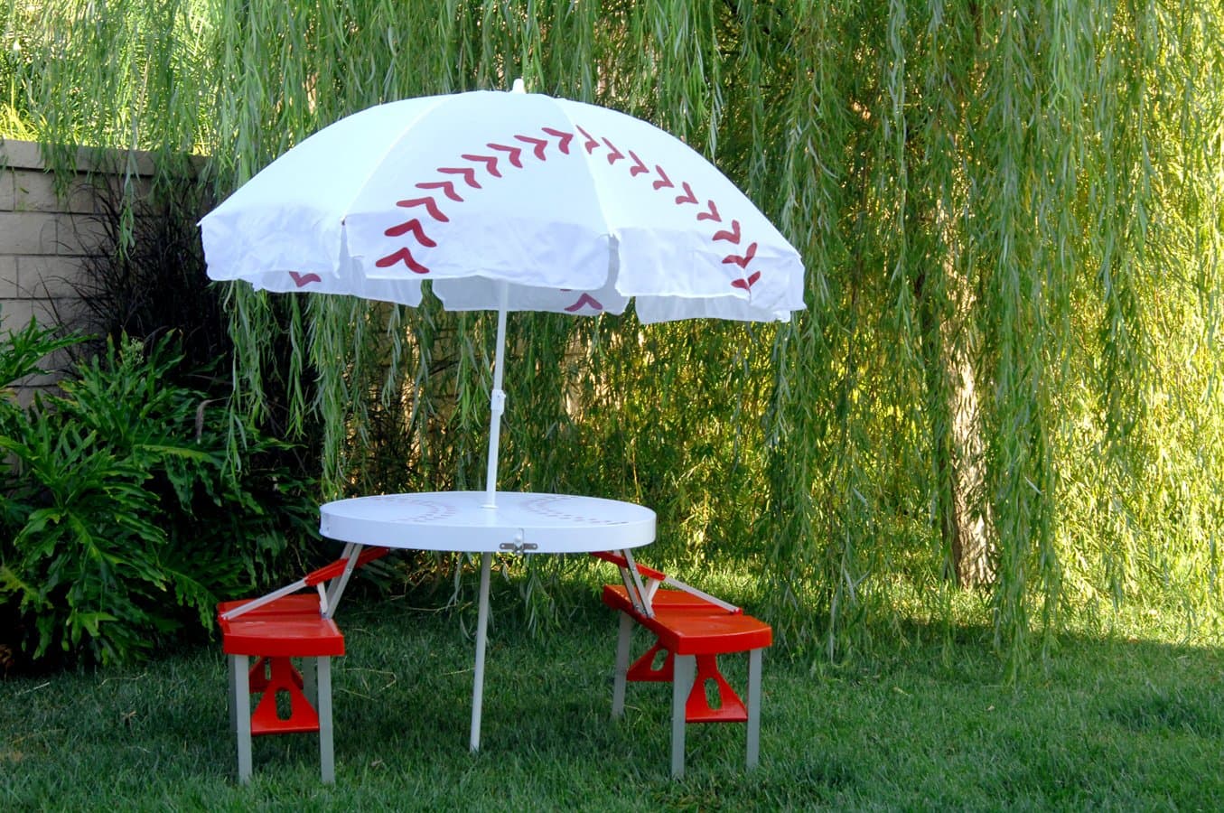 Cool Coolers Baseball Table/Umbrella Folding Set - Good Gift Idea