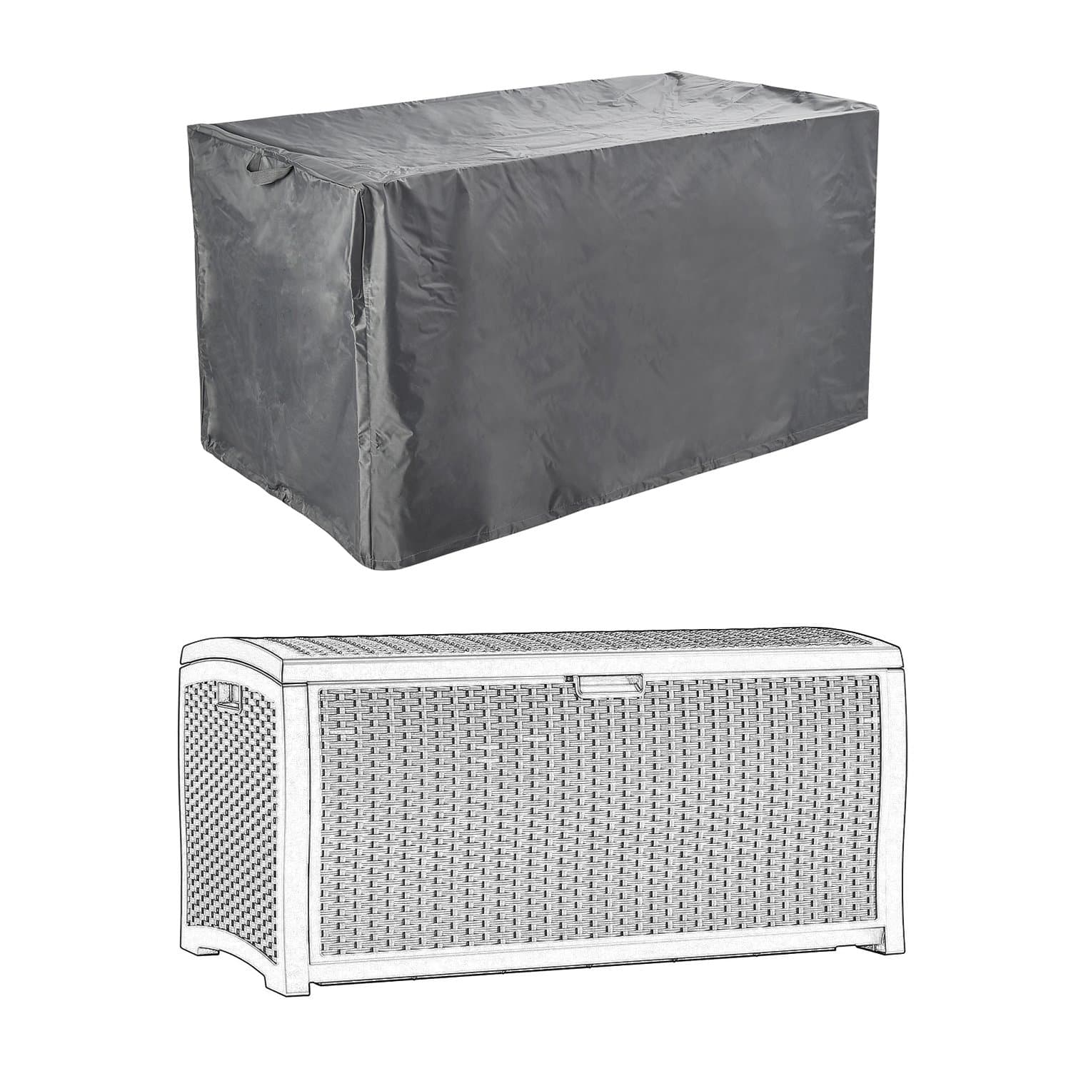 Deck Box Cover to Protect Large Deck Boxes 52 inches