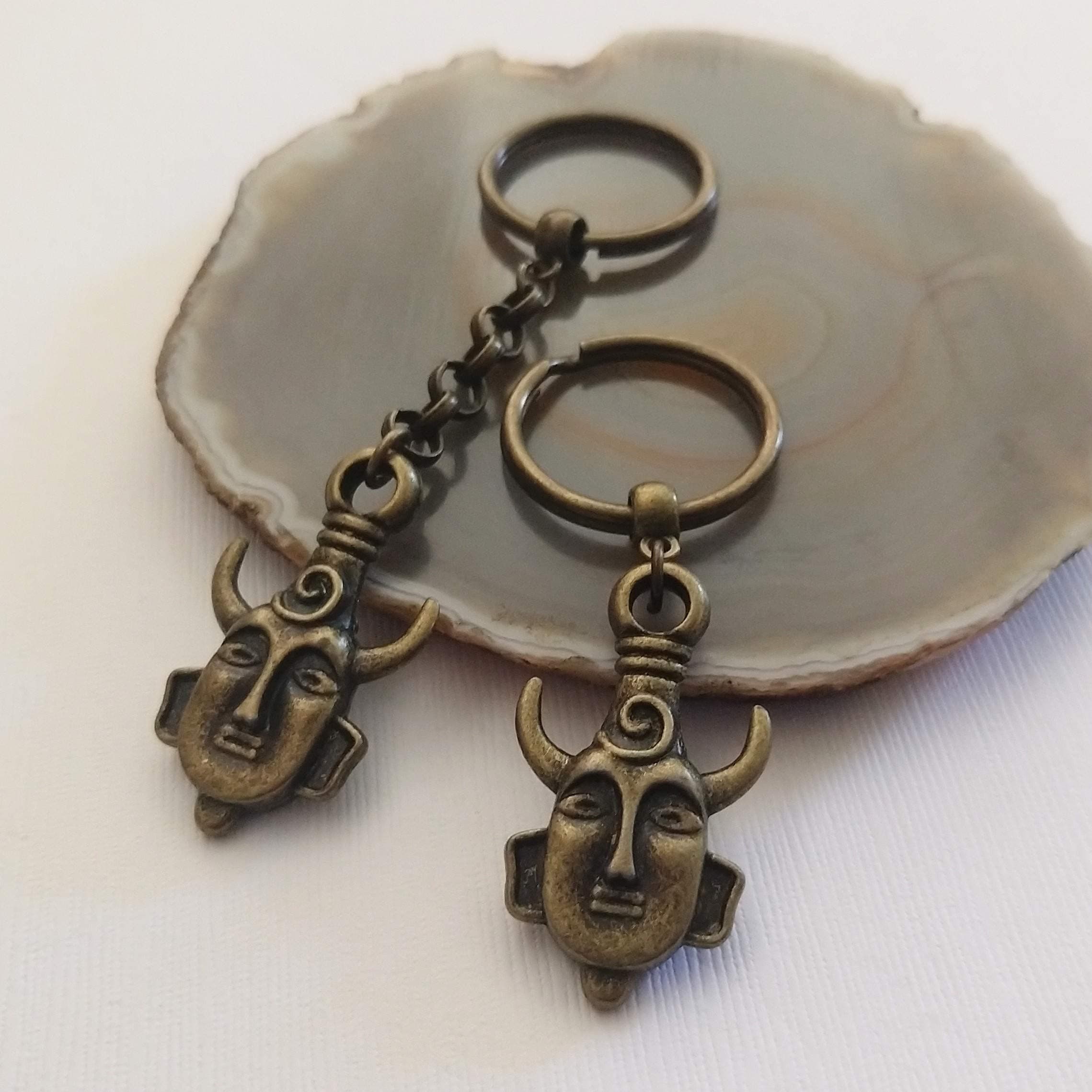 Asian Warrior Mask Zipper Pull