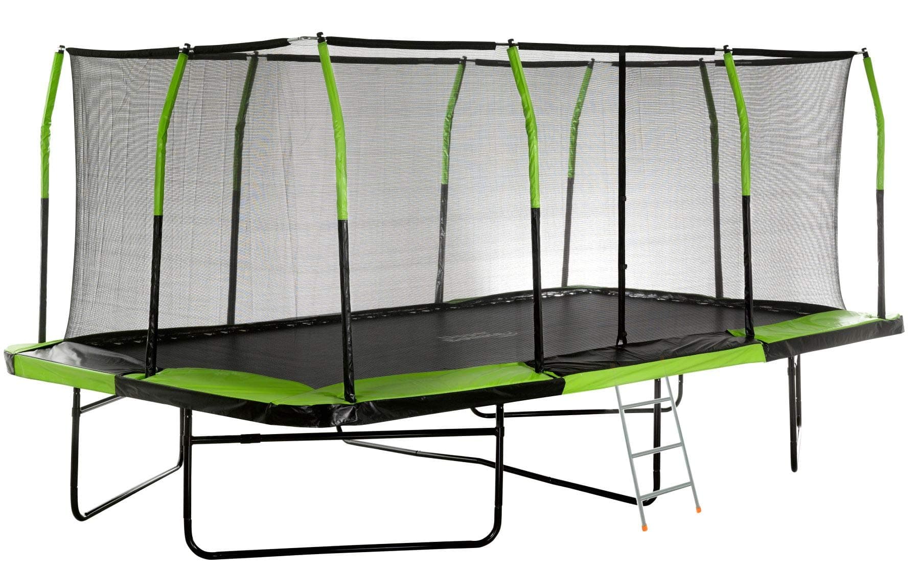 Outdoor Heights Rectangular Trampoline with Safety Pad, Enclosure Net & 3 Step Ladder – Easy to Assemble Gymnastic Trampoline 14FT 15FT 17FT - Premium/Standard