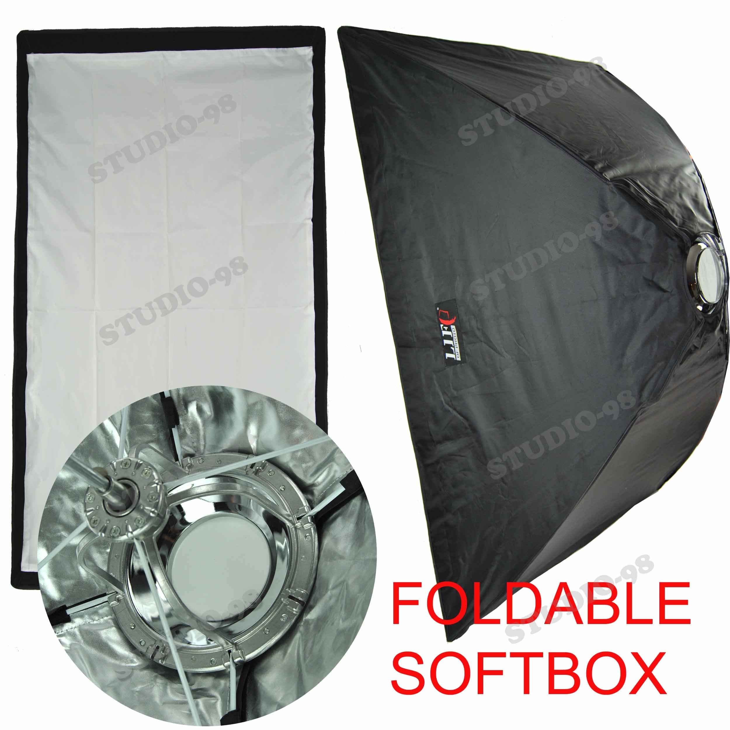 32 X 48 Inch Foldable Umbrella Like Collapsible Rectangular Softbox (80 X 120 Cm) + Ring for Bowens Gemini Esprit Flash Light