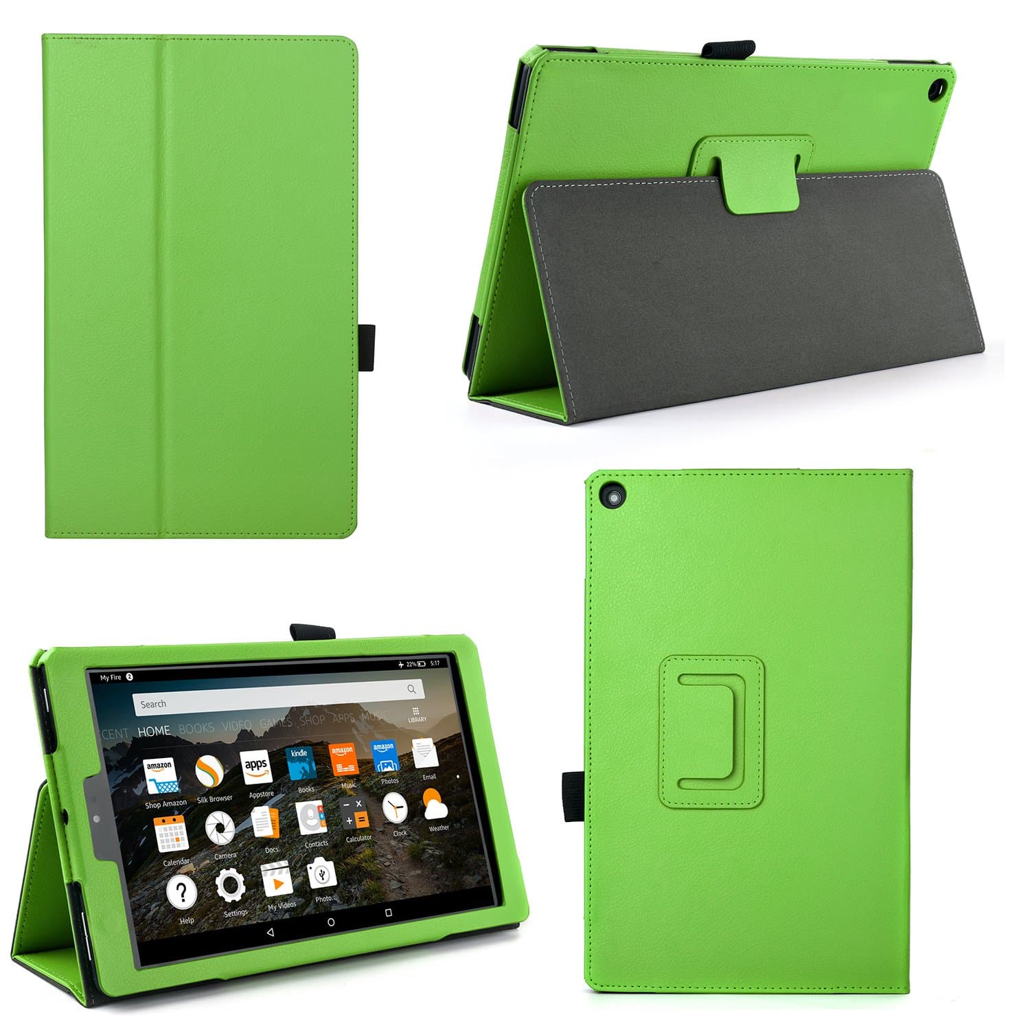 Case for All-New Fire HD 10 2017 - Premium Folio Case for All-New Fire HD 10 Tablet with Alexa 7th Generation (Fire HD 10 (7th Gen), Green)