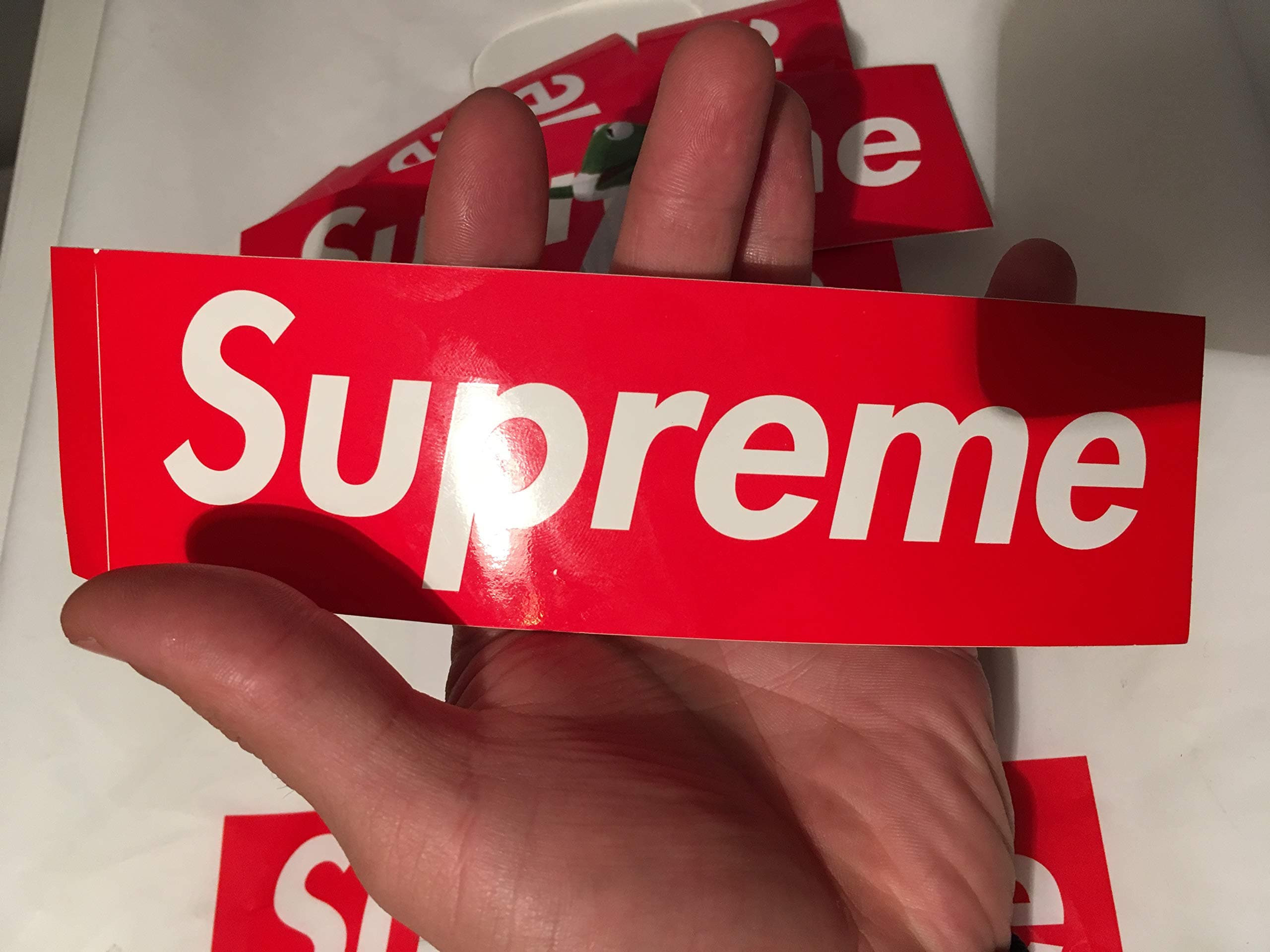 Supreme Skateboard Sticker Red 2 Pack