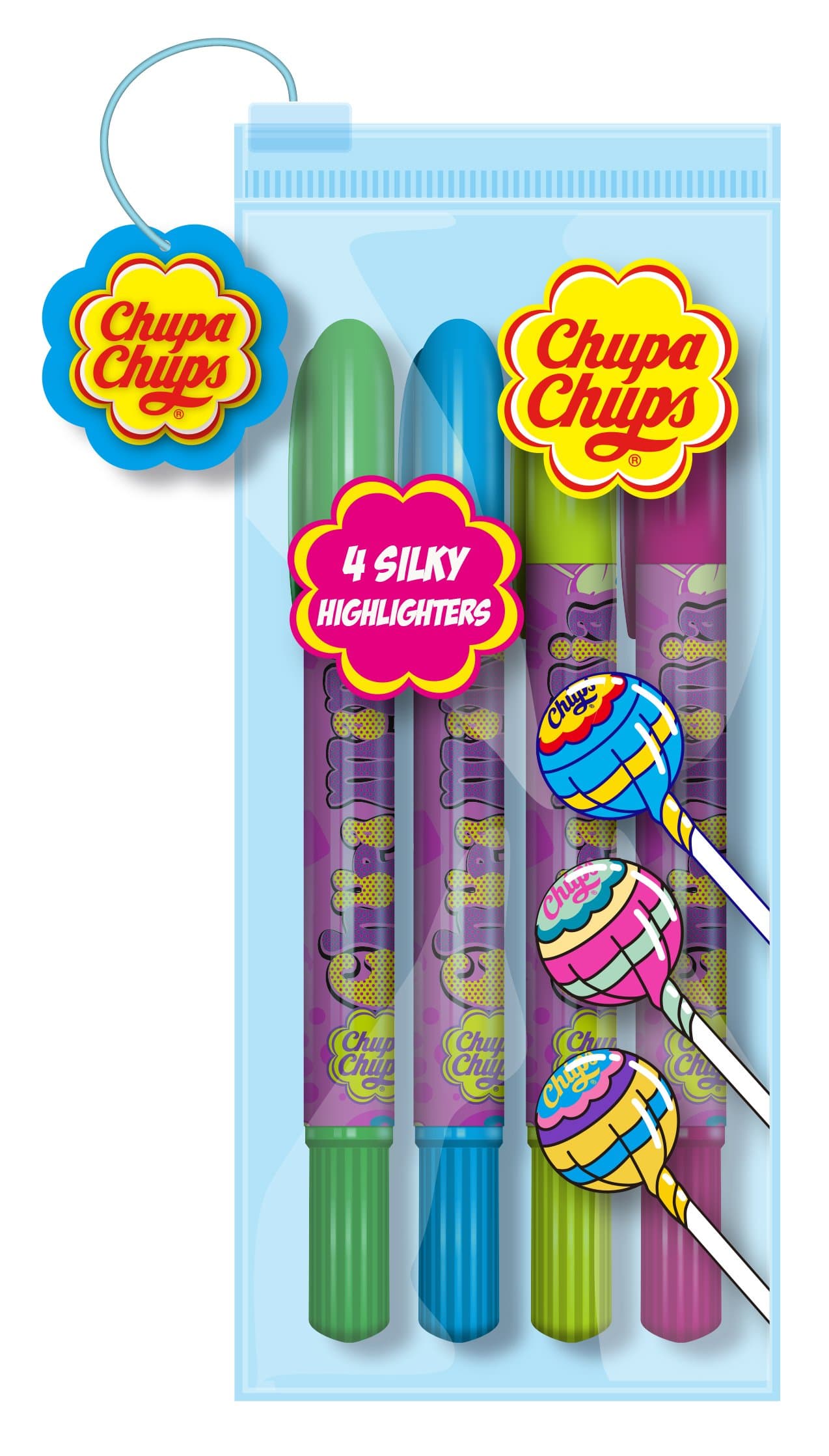 Chupa Chups Silky Highlighters, Pink