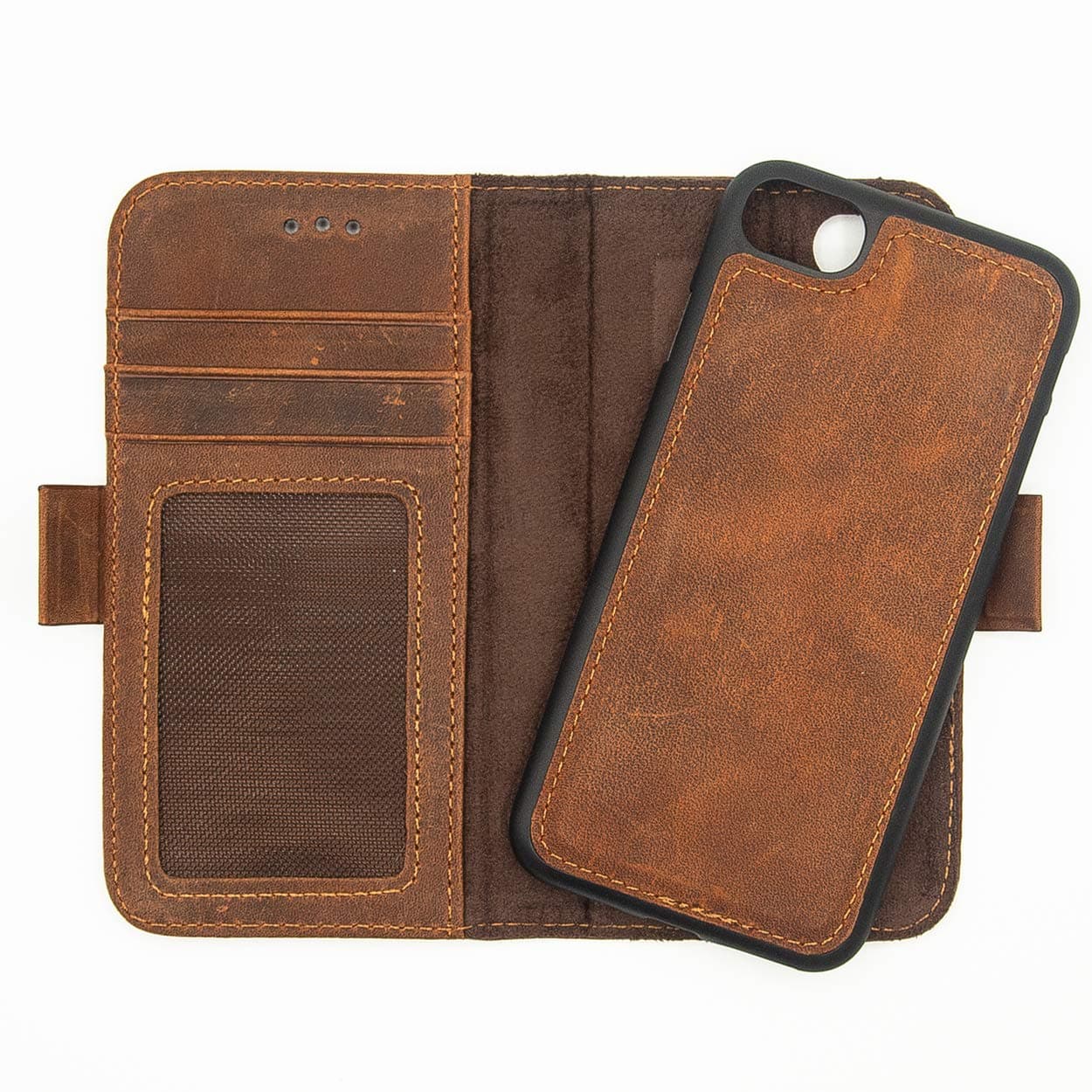 iPhone 7/8 Case Detachable Wallet Case Handmade Leather Case Wallet Case Uniq Case for iPhone 8