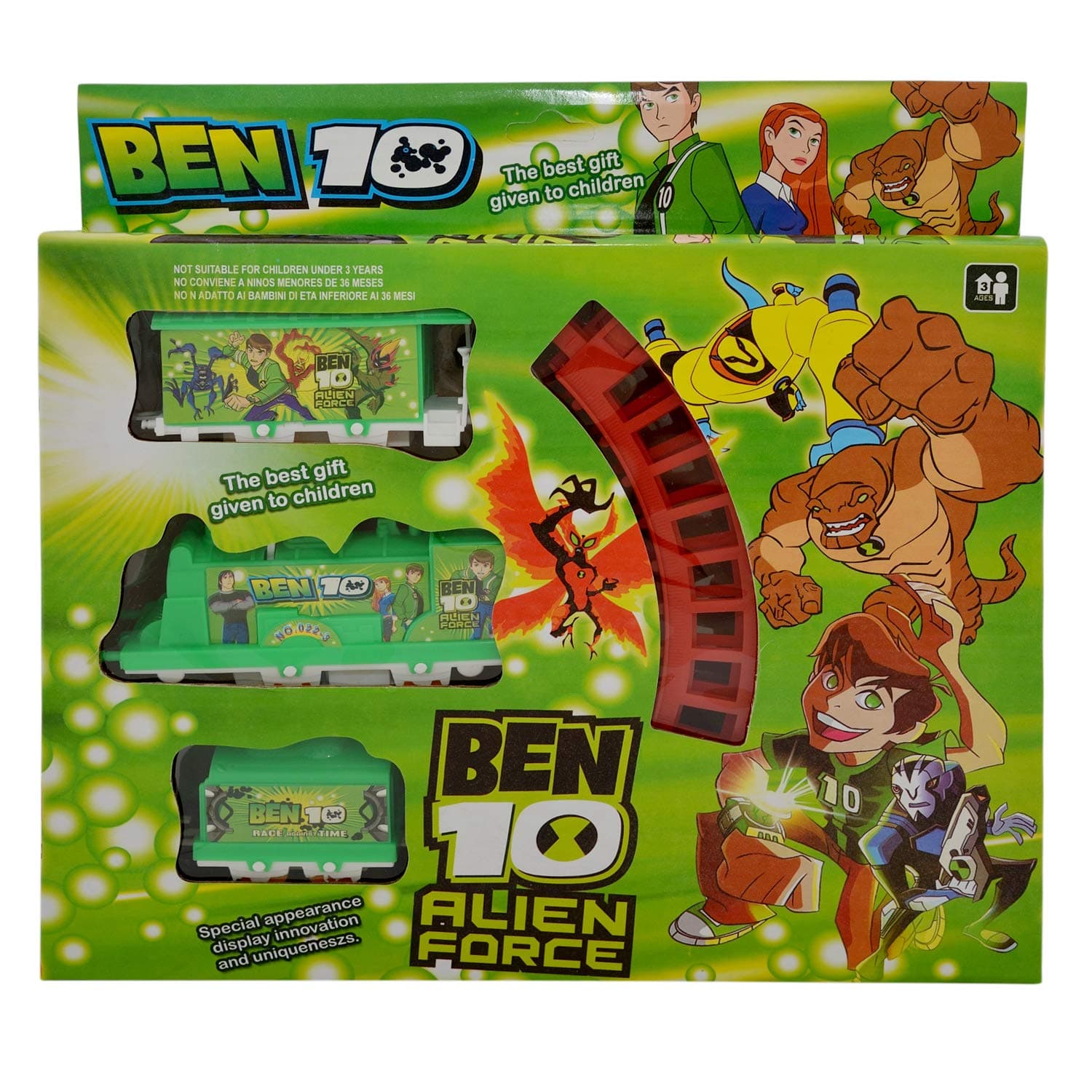Chords Ben 10 Alien Force Train Track Simulation Vehicle Set for Kids