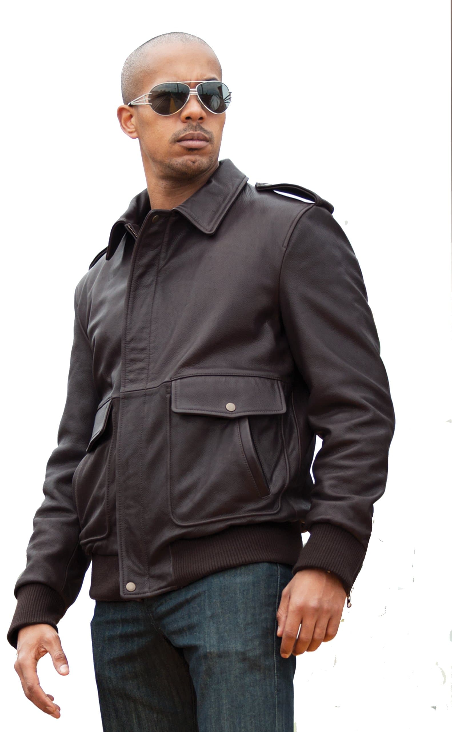 Whet Blu Men's Classic Bomber Jacket (Mahogany, Medium)