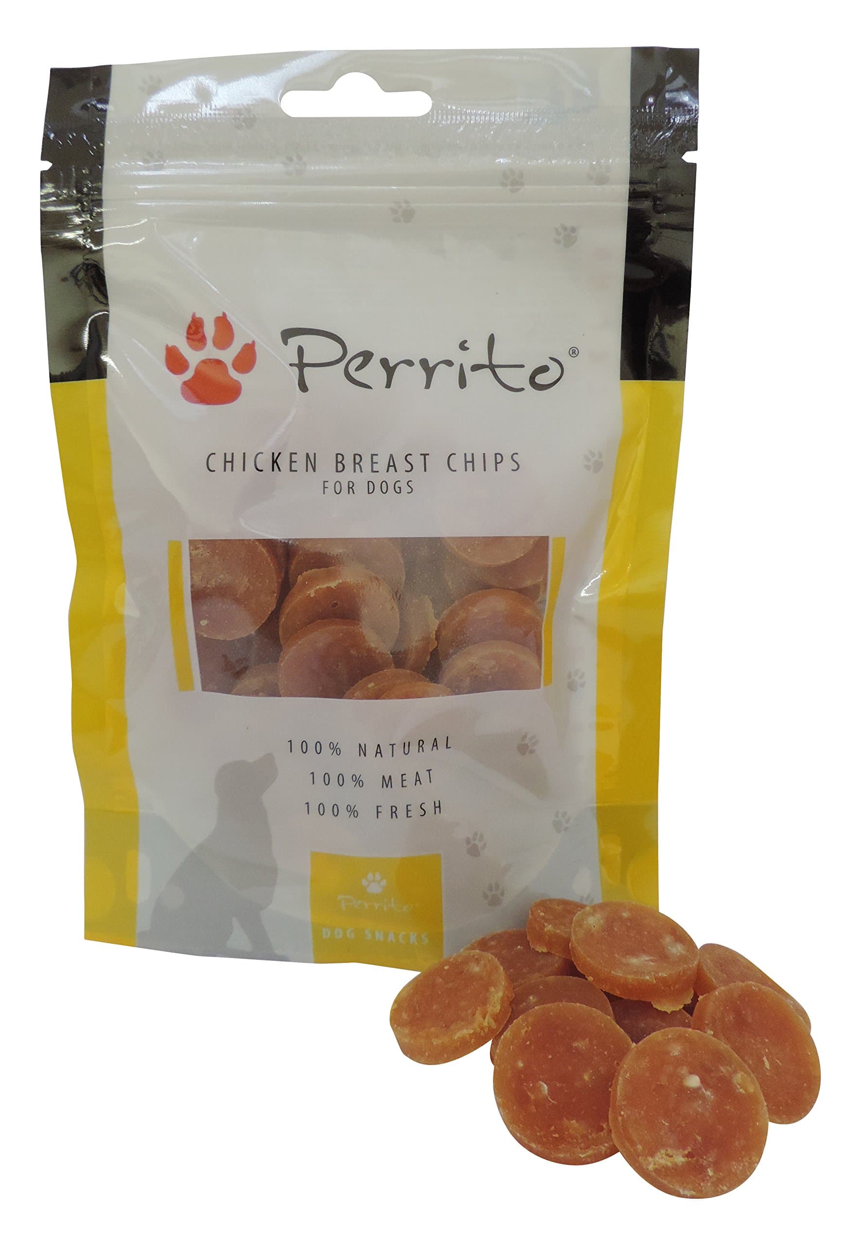 Perrito 100% Chicken Jerky Chips 100g, Transparent