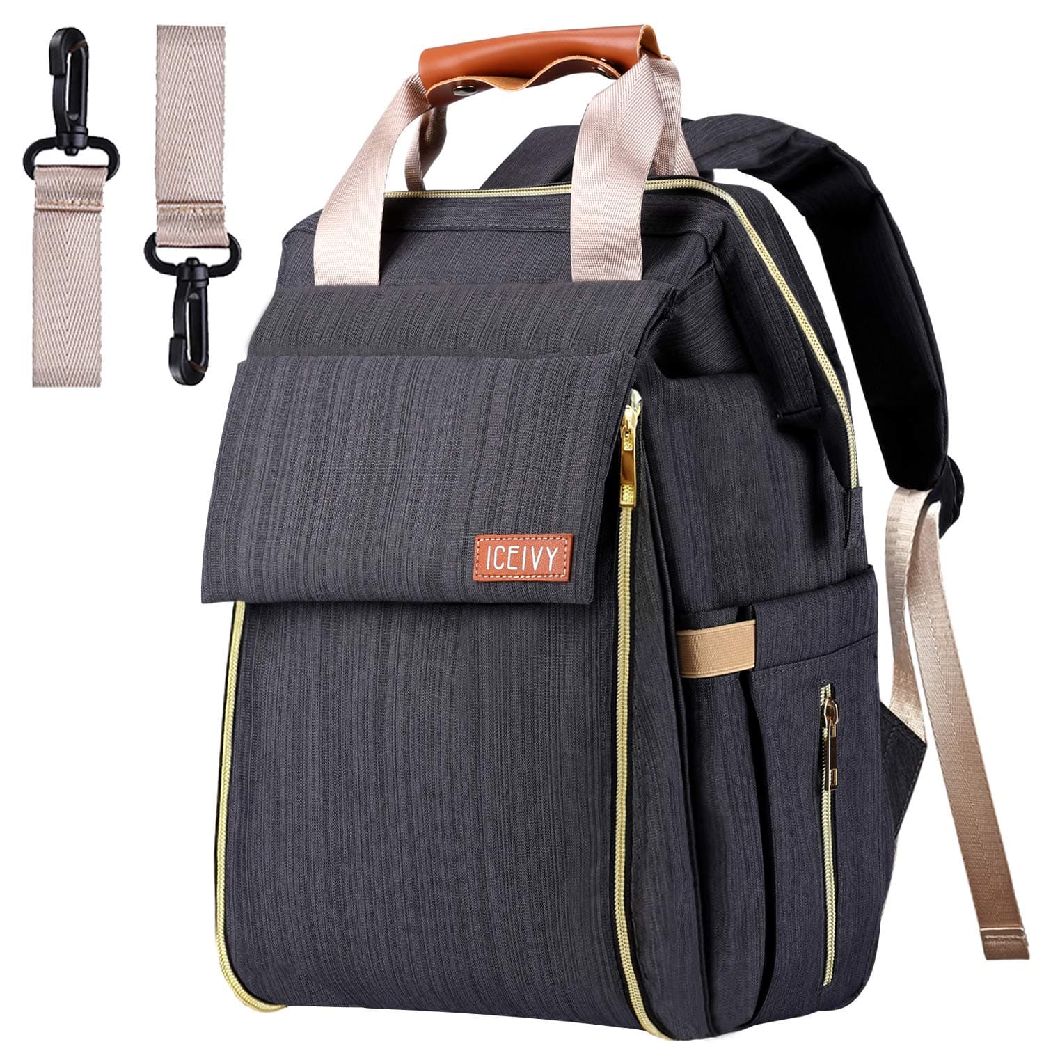 Diaper Bag, Baby Backpack with Multi-Function Large Capacity and Durable