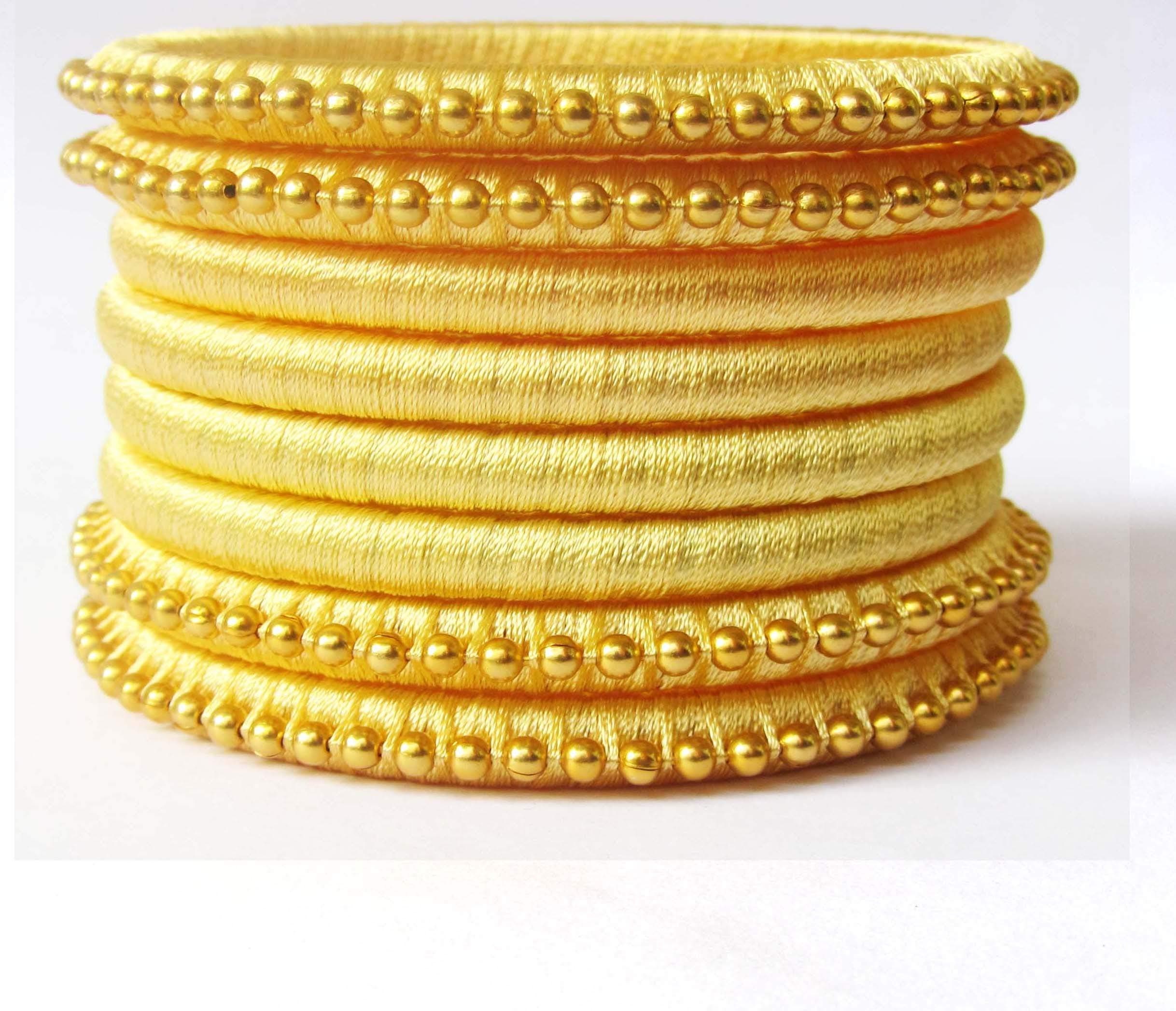 Hand Made Silk Thread Bangle Set For Women