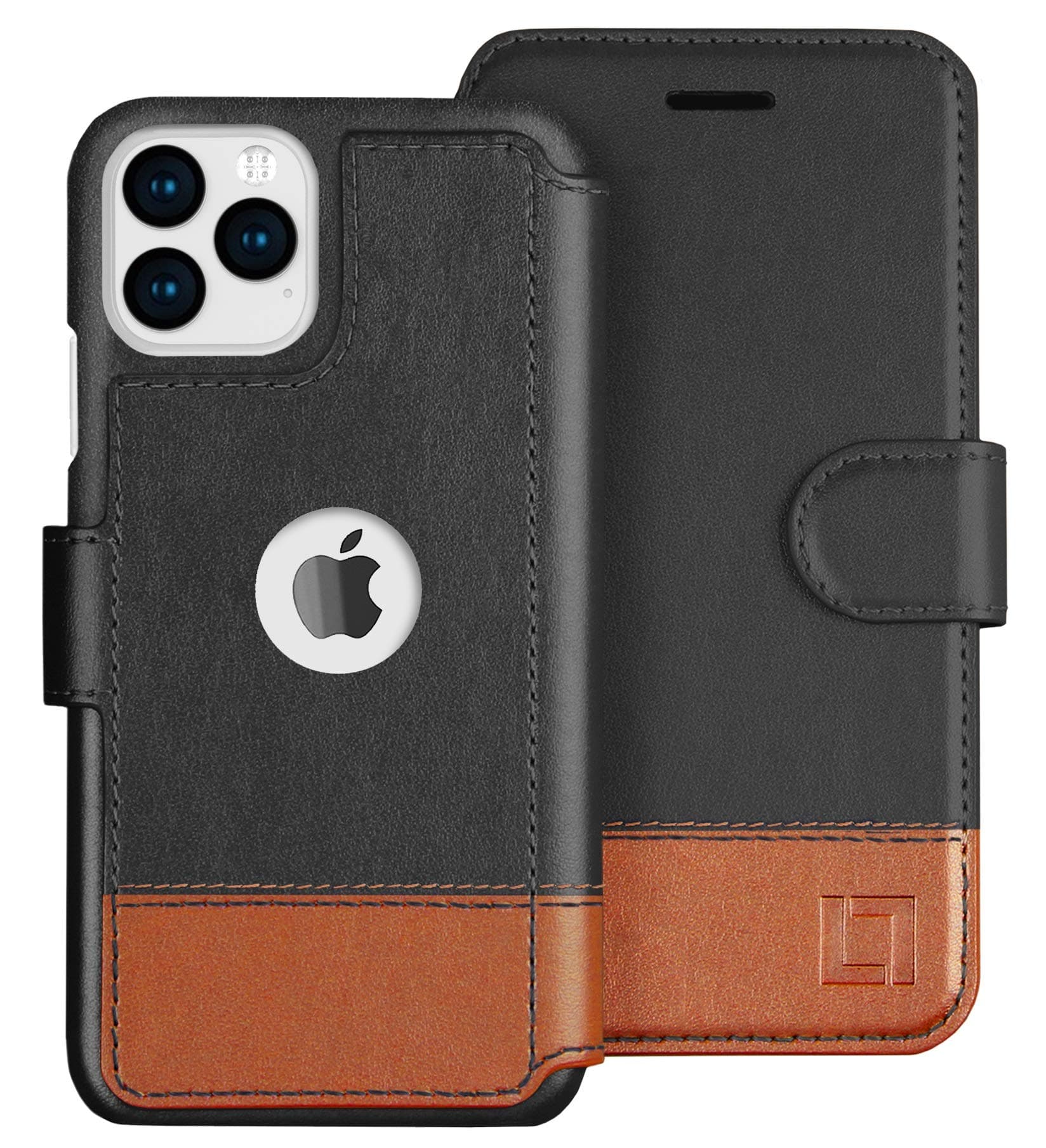 LUPA iPhone 11 Pro Max Wallet Case -Slim iPhone 11 Pro Max Flip Case with Credit Card Holder - for Women & Men - Faux Leather i Phone 11 Pro Max Purse Cases – Smoky Cedar - 6.5 inch Display Screen