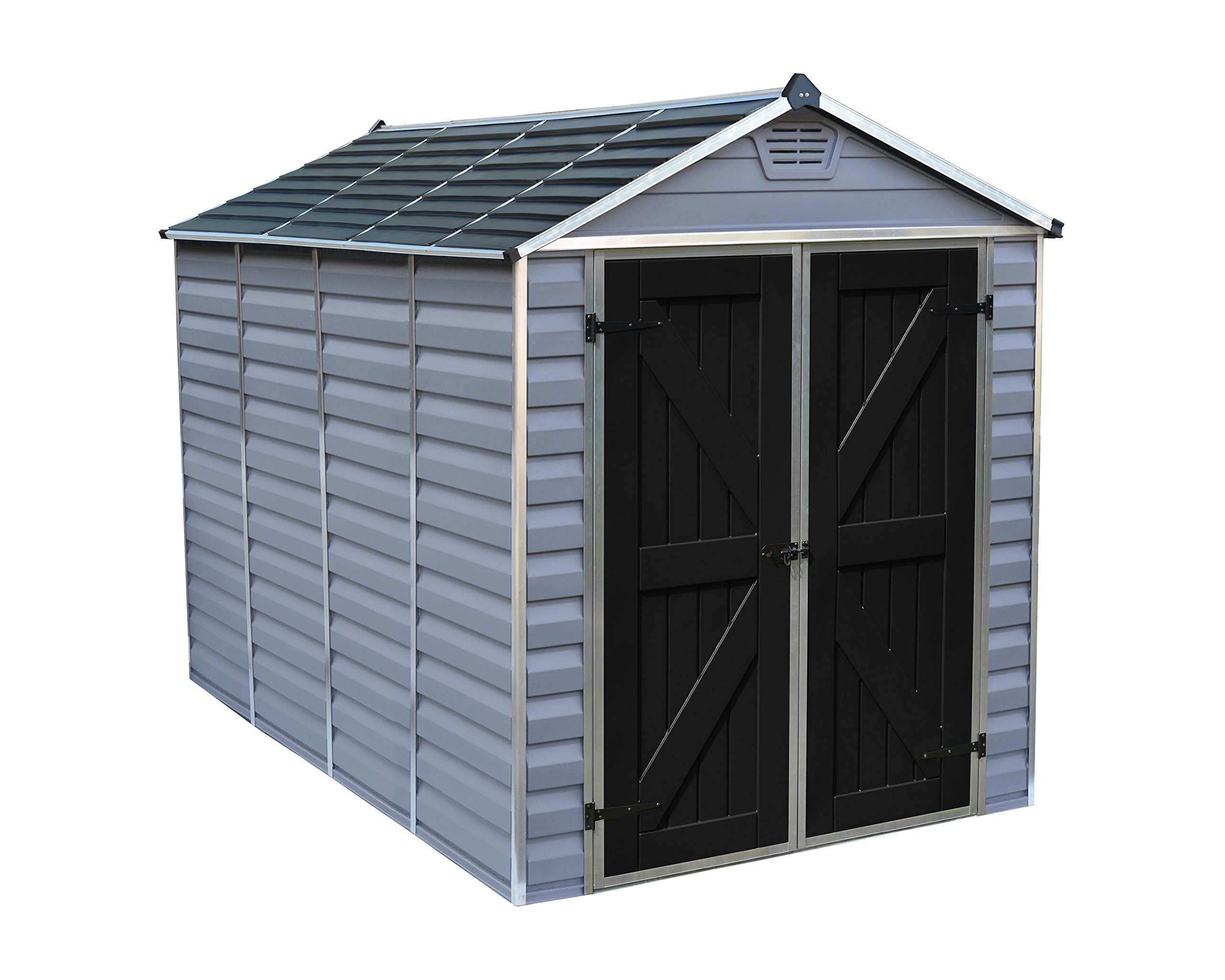 Palram SkyLight Storage Shed | 6' x 10' | Gray