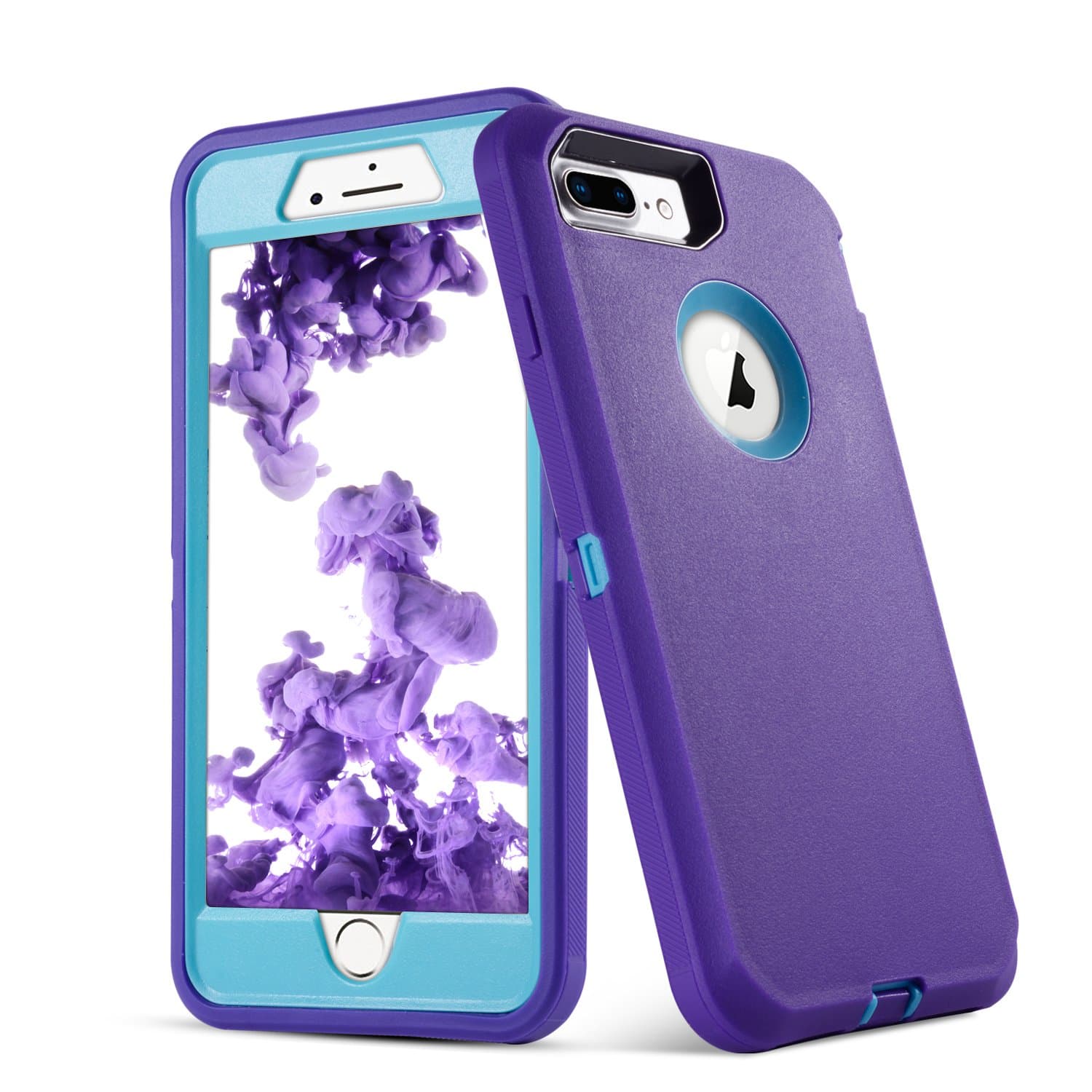 iPhone 8 Plus Case,iPhone 7 Plus Case,5.5 Inch Screen [VCOSI] Heavy Duty Defense Shield for iPhone 8 Plus & iPhone 7 Plus (ONLY) Shock-Resistant Dustproof Case (Purple Blue)