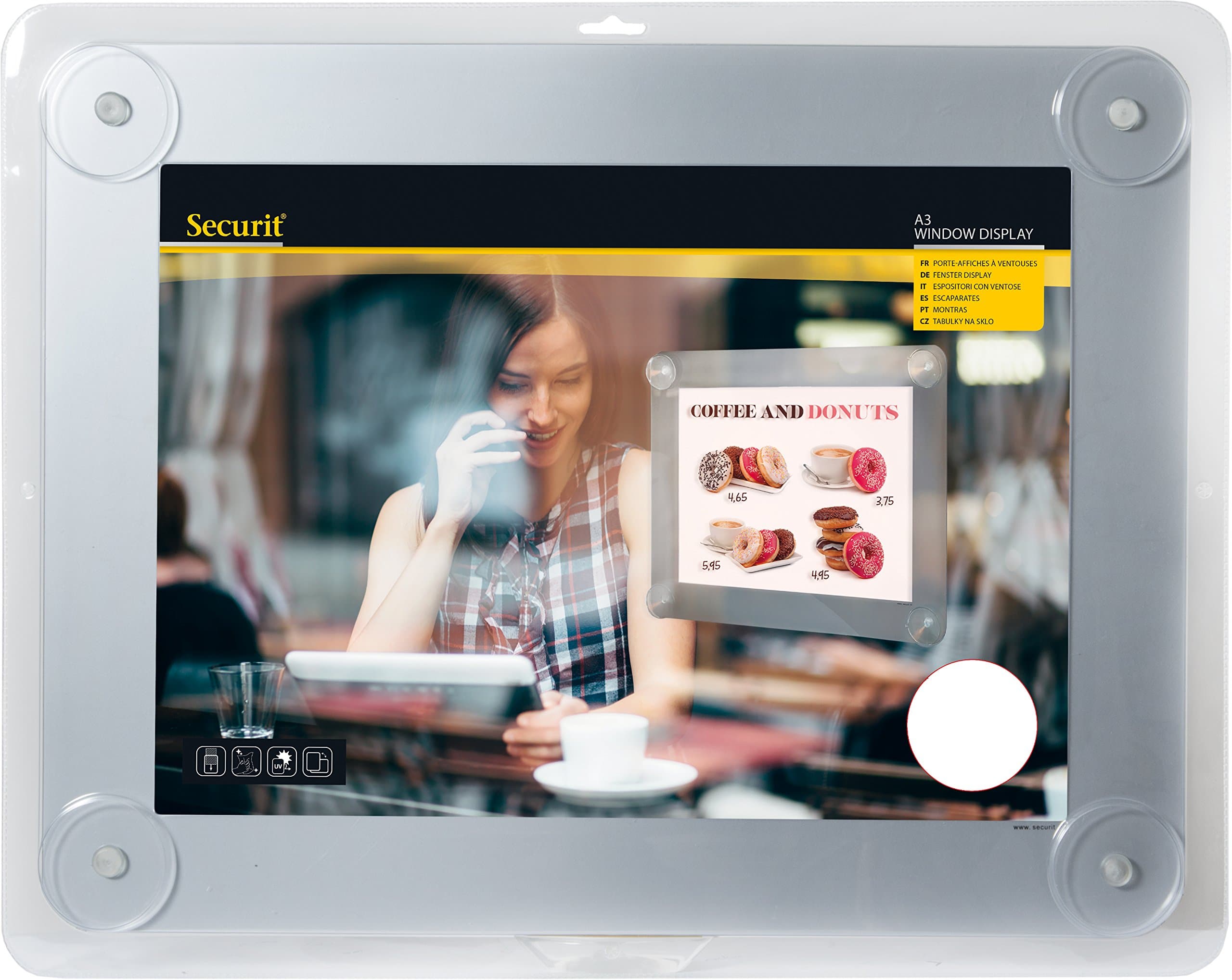 Securit A3 Window Display Frame - Grey