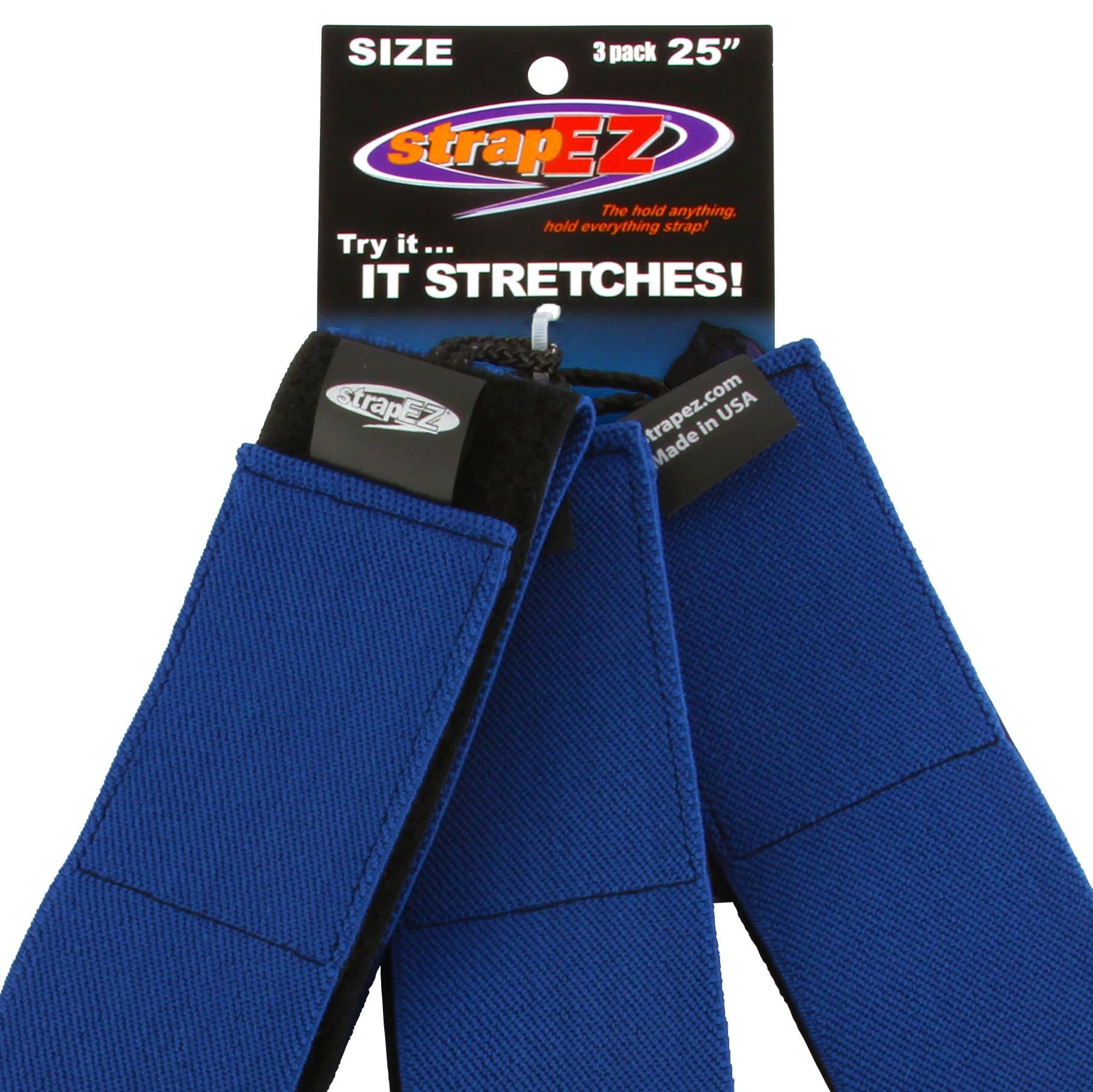 Strap EZ-2" (W) Adjustable, Elastic Strap x 25"(L)-3 Pack-IT Stretches!