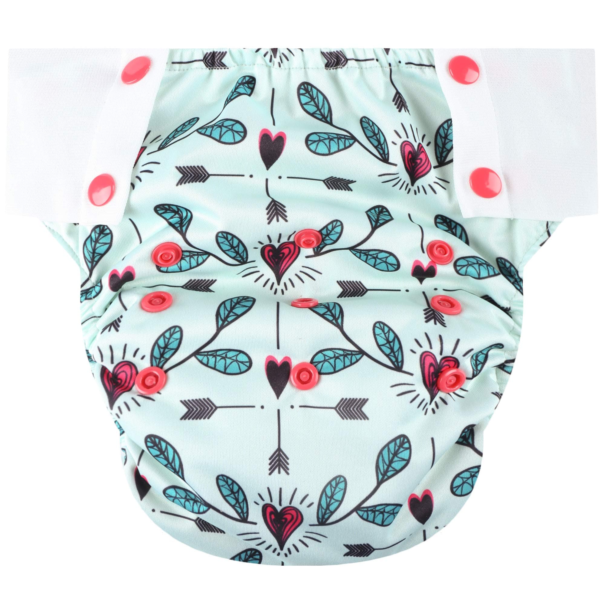 HappyEndings Big Kid Pull On Reusable Cloth Diapers/Training Pants Special Needs (Large, (Fits 45-65 Pounds), Cupid's Arrows)