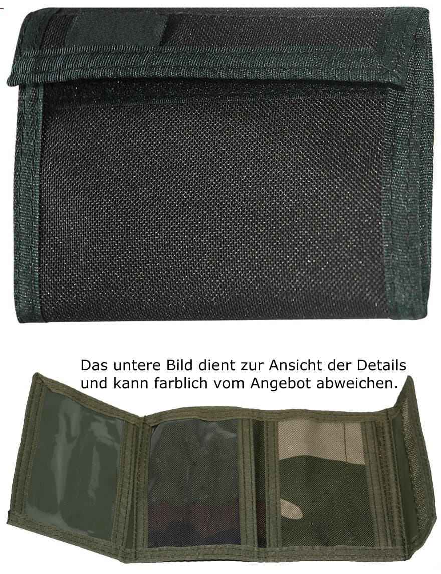 Army Wallet Nylon with Closure Black