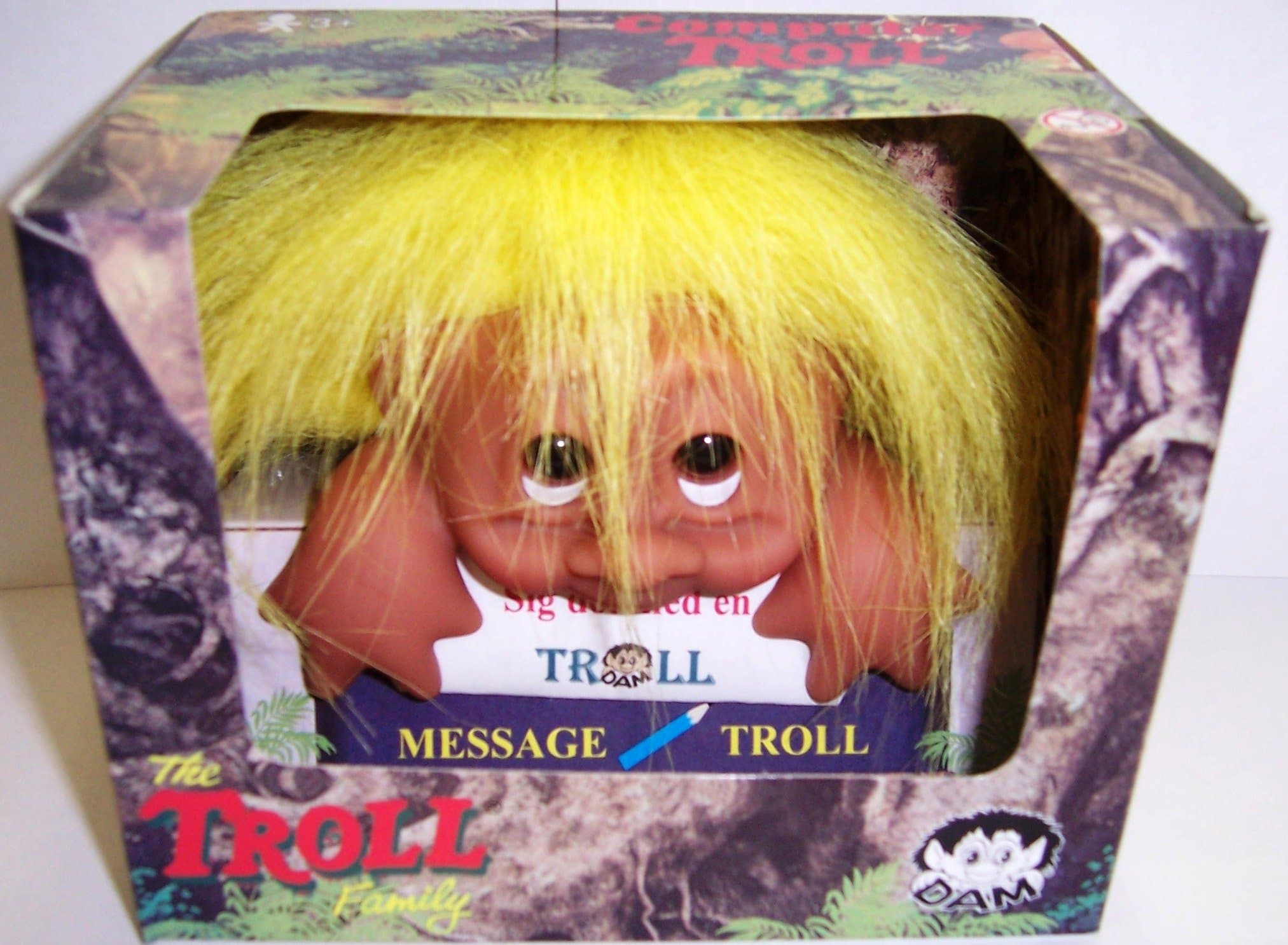 DAM Original Good Luck Computer Troll NEW from Denmark (various hair colors available)