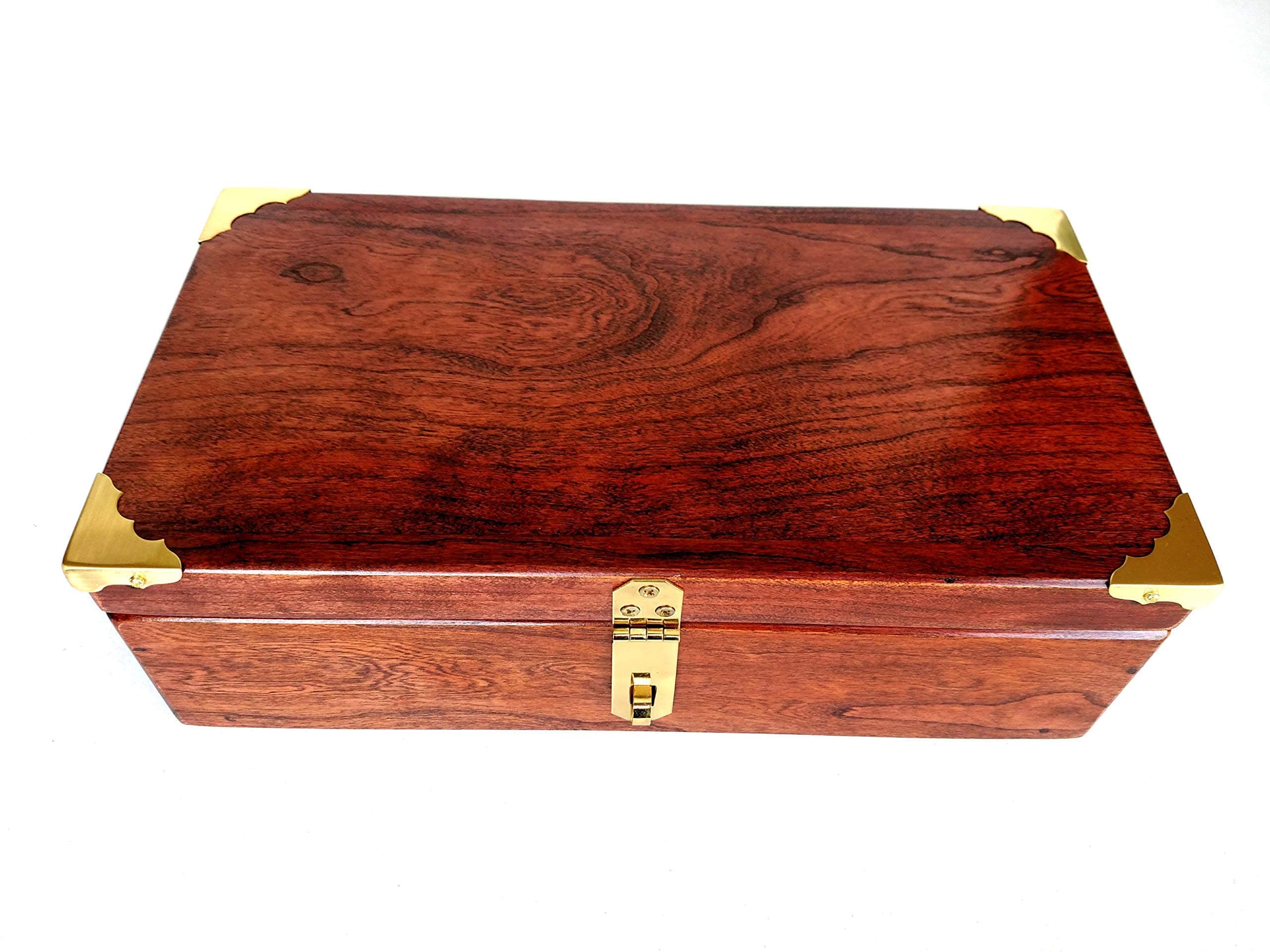 Black Cherry Valet Box with Lid or Stash Box