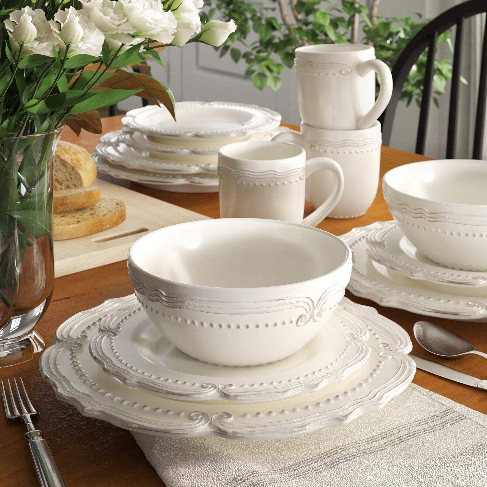 Gelsomina 16 Piece Dinnerware Set, Service for 4