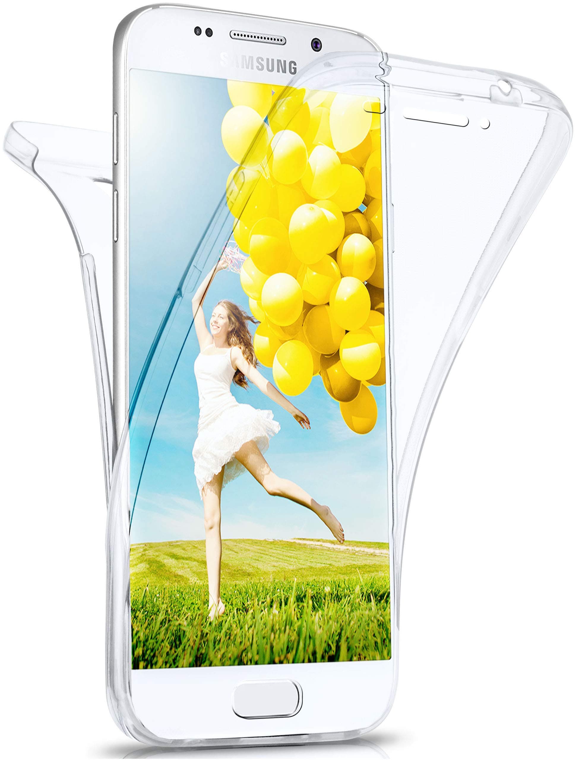 moex Two-Sided Silicone Case Compatible with Samsung Galaxy A3 (2016) | Full Protection - Clear, Clear