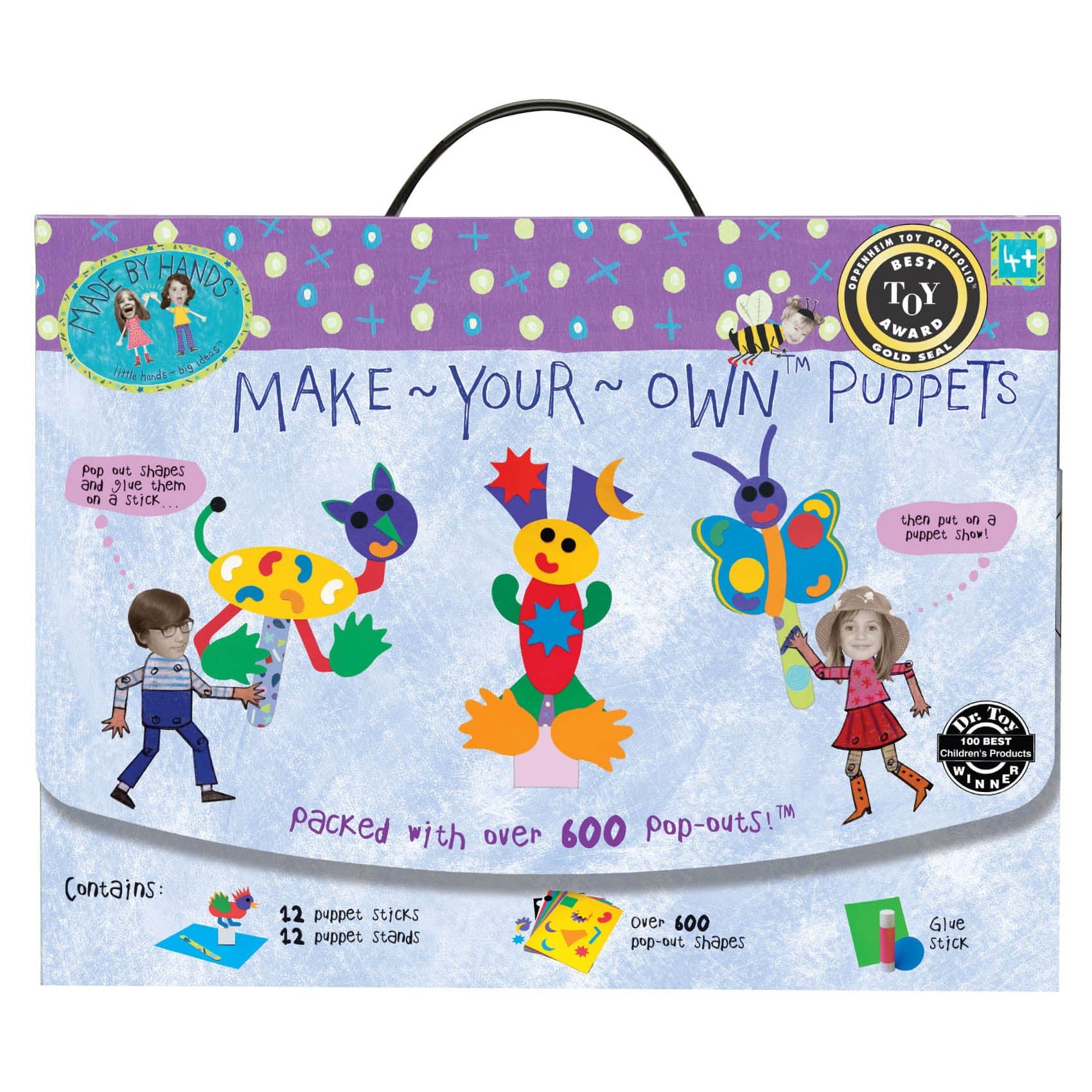 Made By Hands Make Your Own Puppets DIY Puppet Making - Craft Kit for Age 4 Years and Older