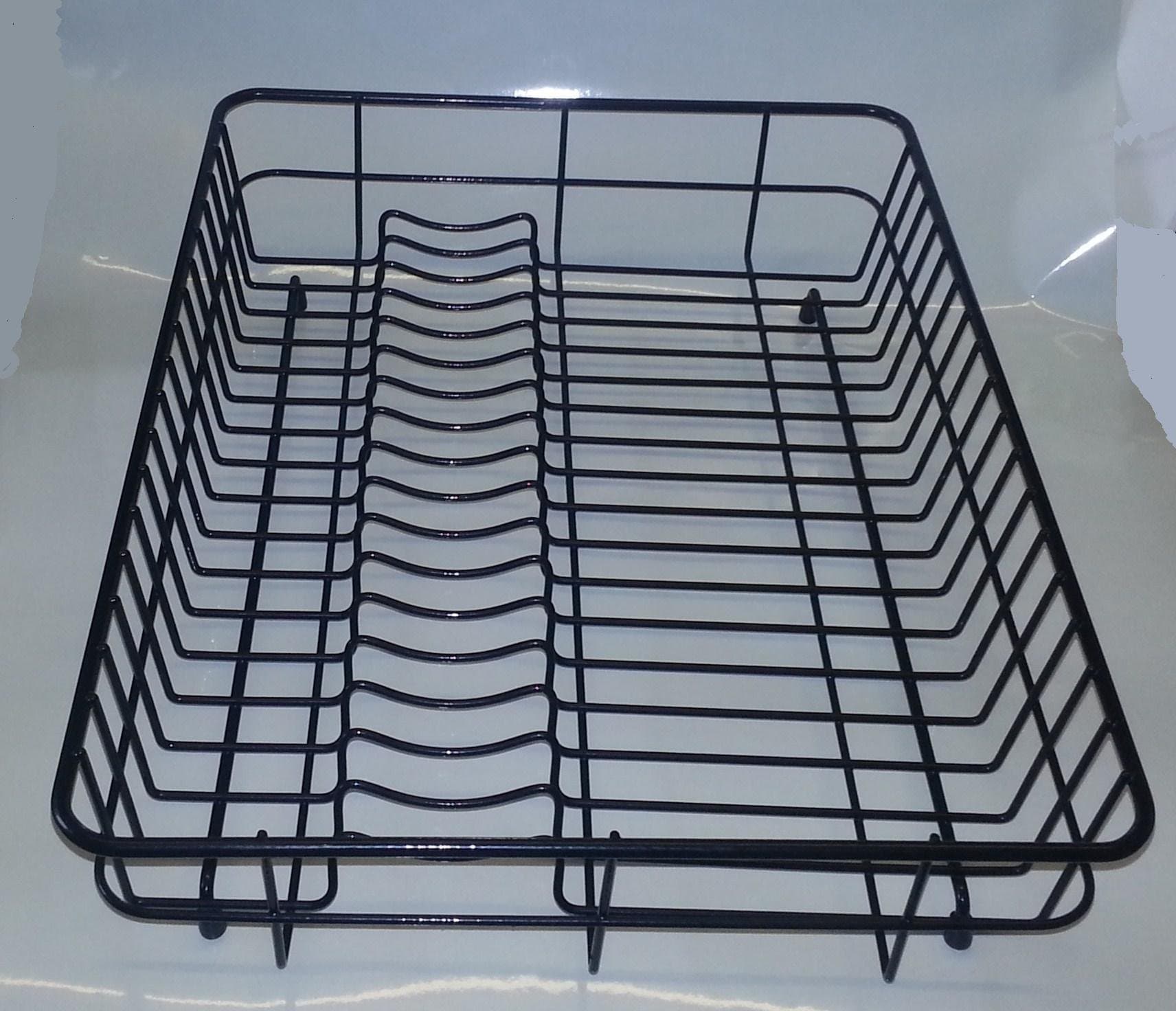 Large Black Plastic Coated Plate Dish Drainer