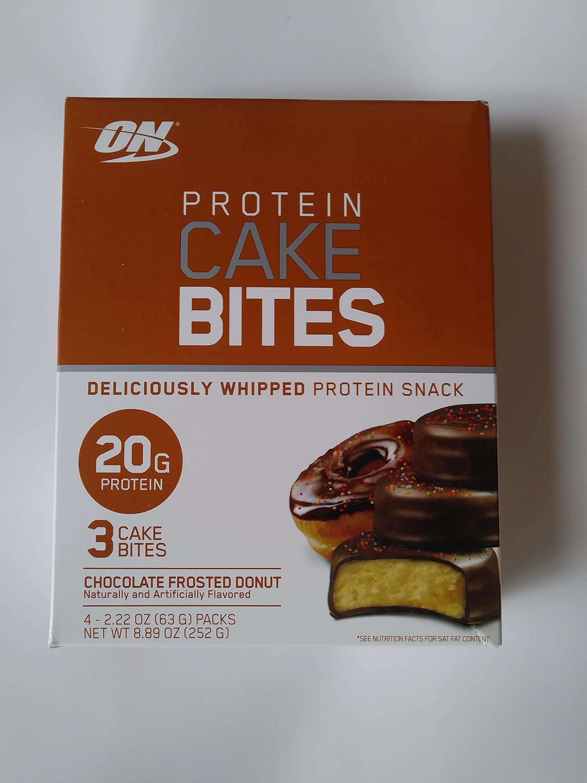 Chocolate Frosted Donut Protein Cake Bites