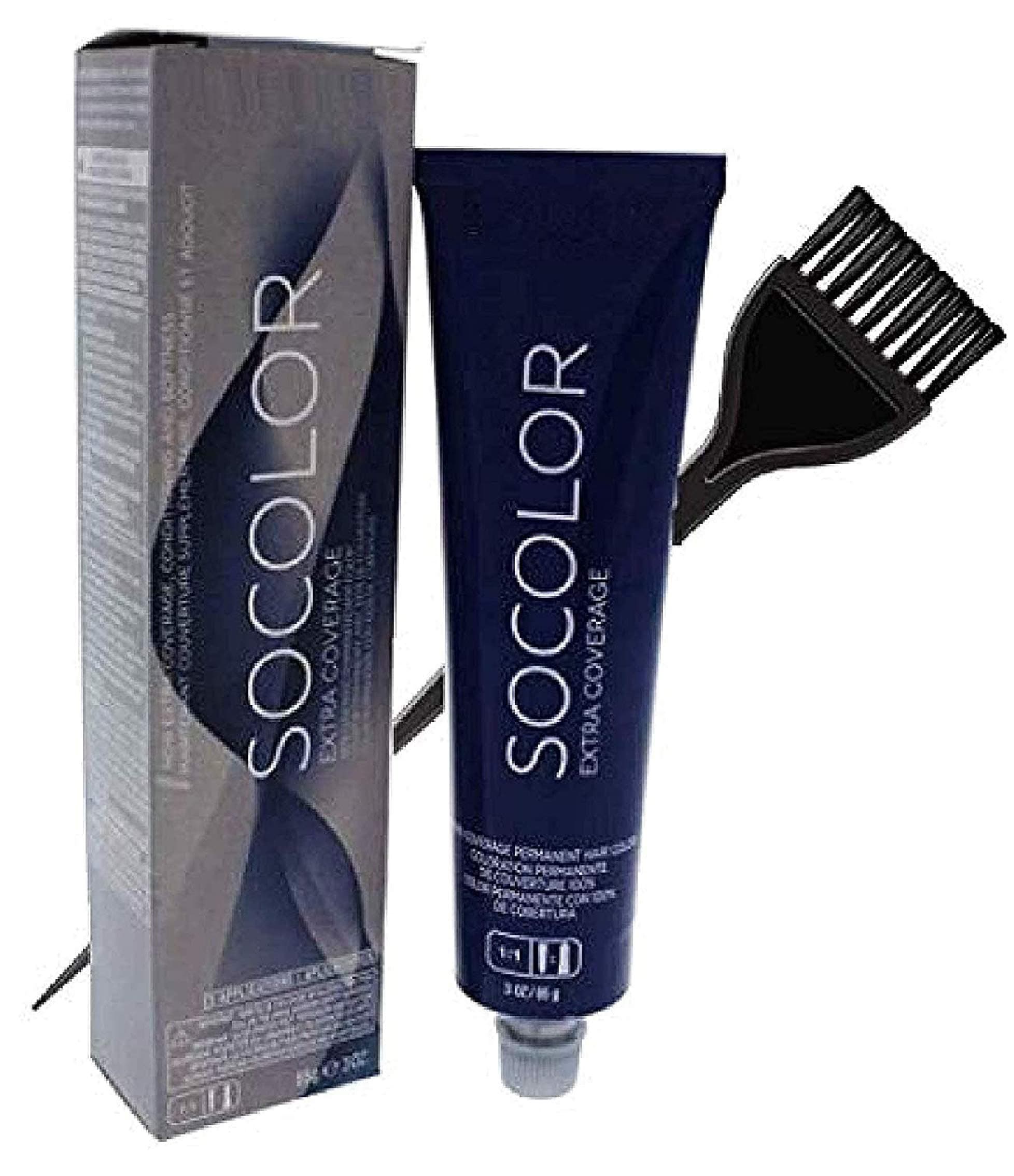MATRlX SoColor EXTRA COVERAGE, Full 100% Grey Coverage Permanent Cream Hair Color (w/Sleek Tint Brush) So Color Gray Cover Creme Haircolor Dye (505N - Medium Brown Neutral)