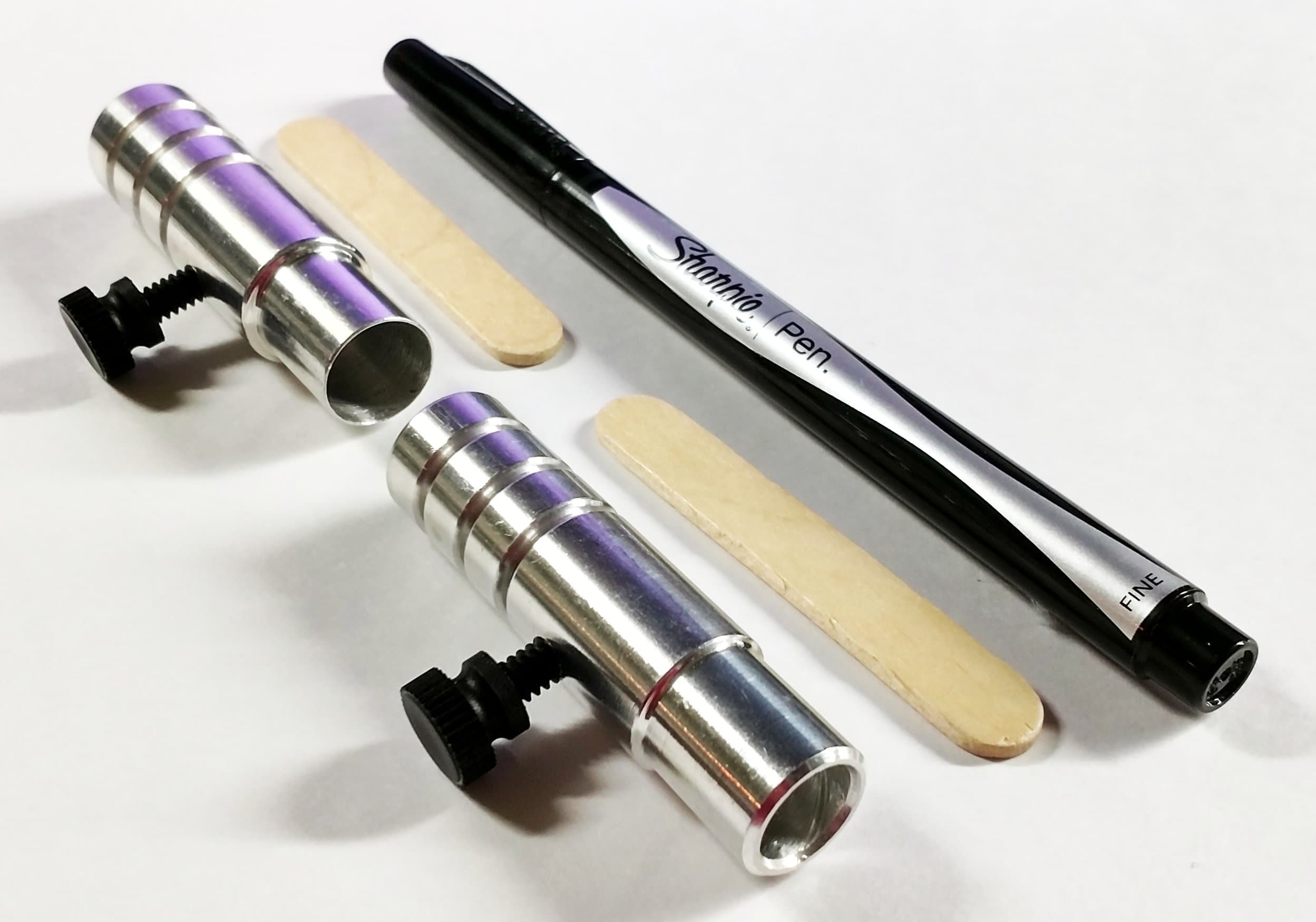 Bundle, 3 Items: Pen Holder + Marker Holder (Silhouette - Cricut [NOT Explore Models] - Pazzles - more) + Sharpie Pen