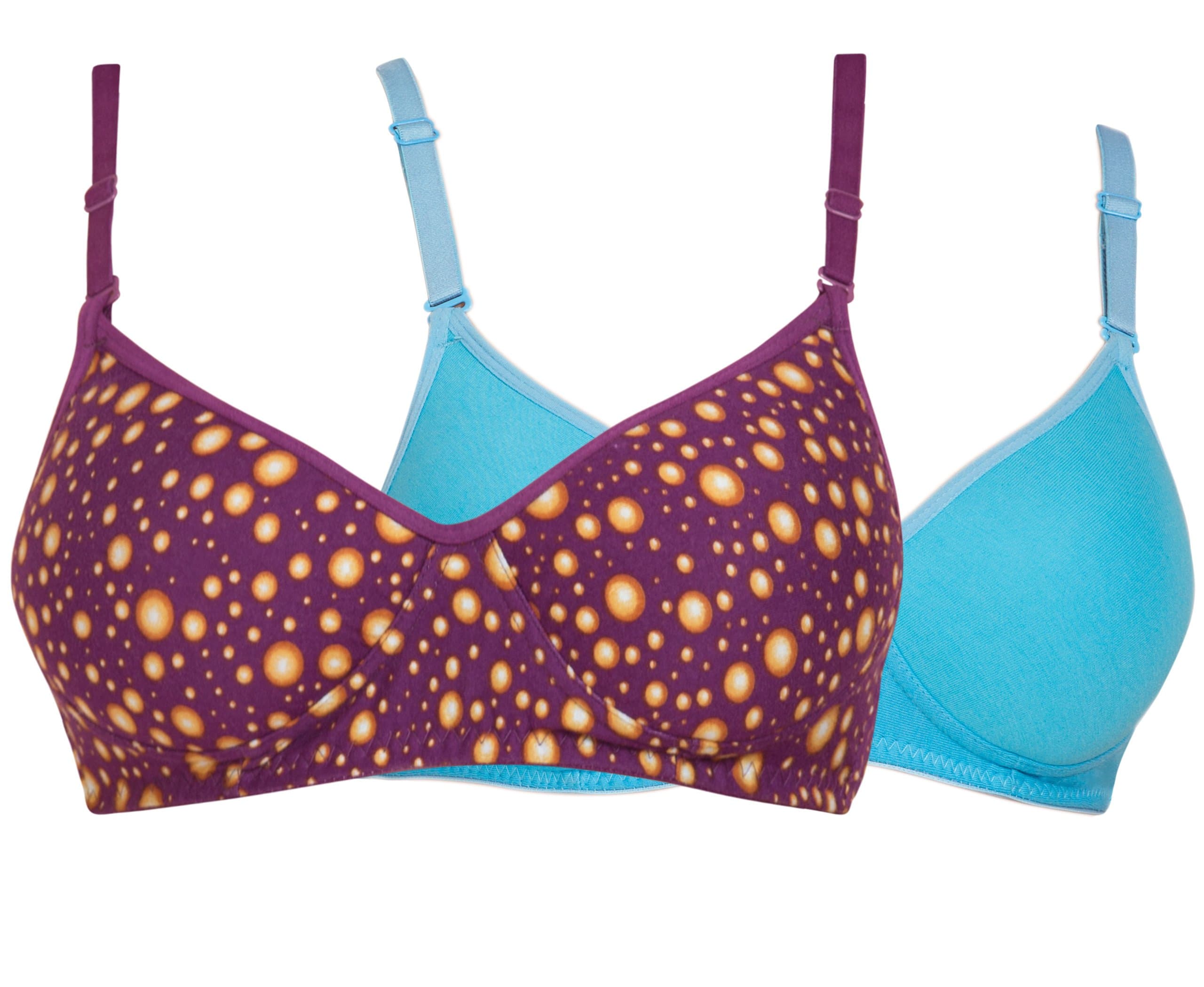 Tweens Printed Full Coverage Padded T-Shirt Bra Pack of 2