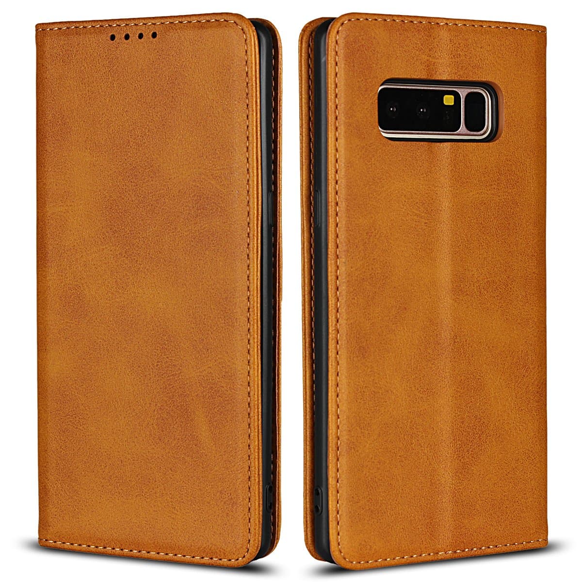 Note 8 Phone Case, Galaxy Note 8 Wallet Case, Magnetic Stand Premium Flip PU Leather Cover Compatible Samsung Galaxy Note 8, Khaki