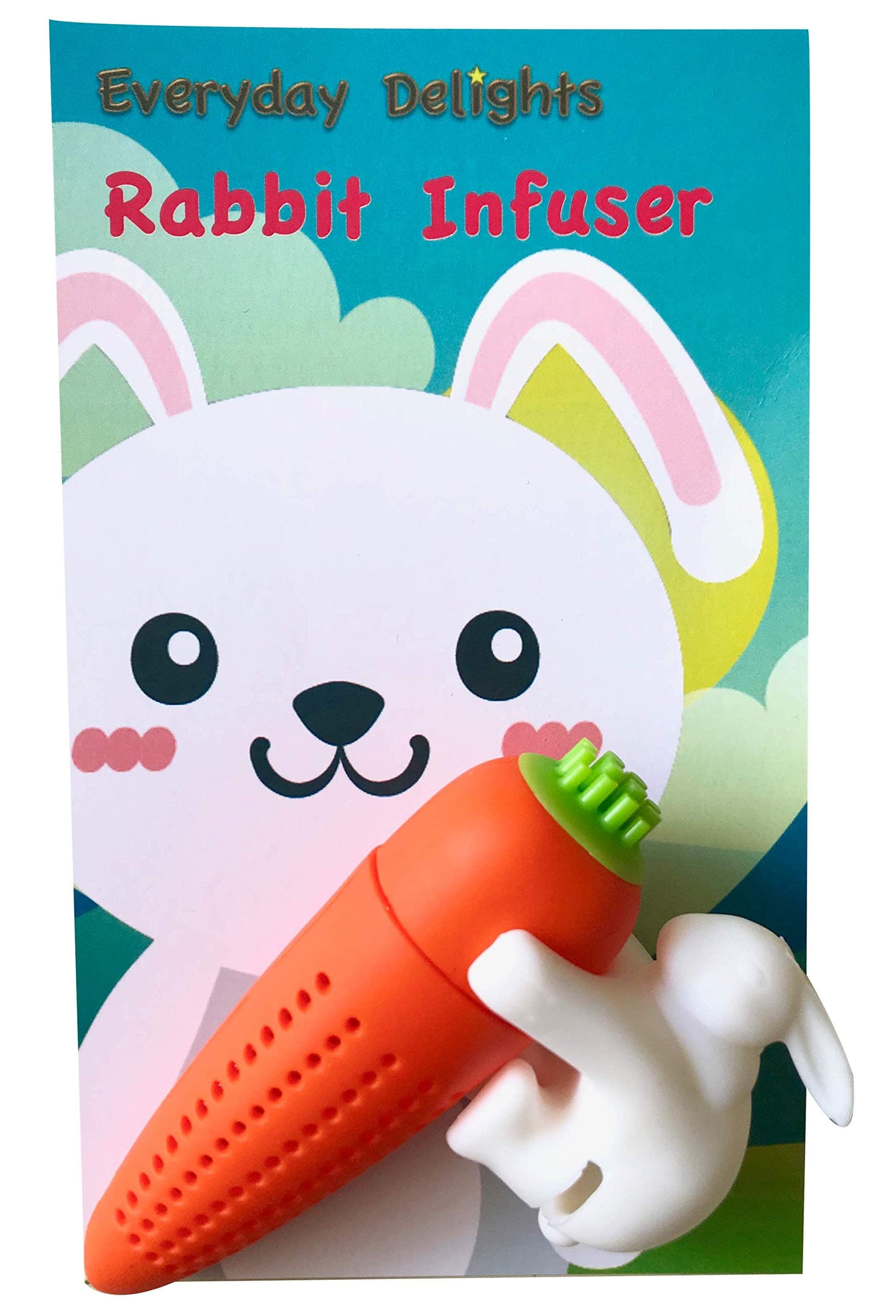 Everyday Delights Rabbit Bunny Carrot Loose Leaf Tea Infuser/Diffuser/Strainer/Filter/Steeper - Cute, Lovely, Eco-friendly, Reusable