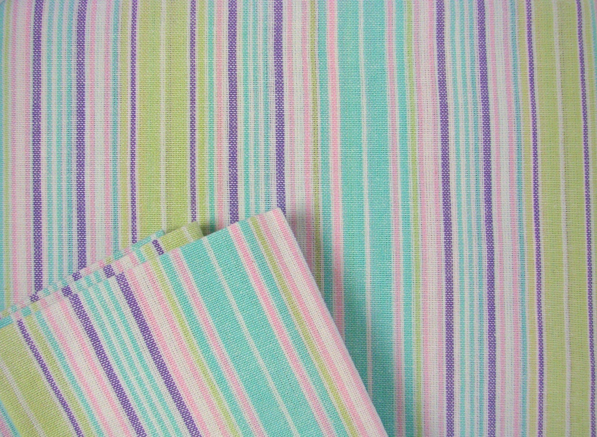 ec-J84N8 Perfect Breeze Stripe 84 x 60 Rectangular Tablecloth & 8 Dinner Napkins COTTON