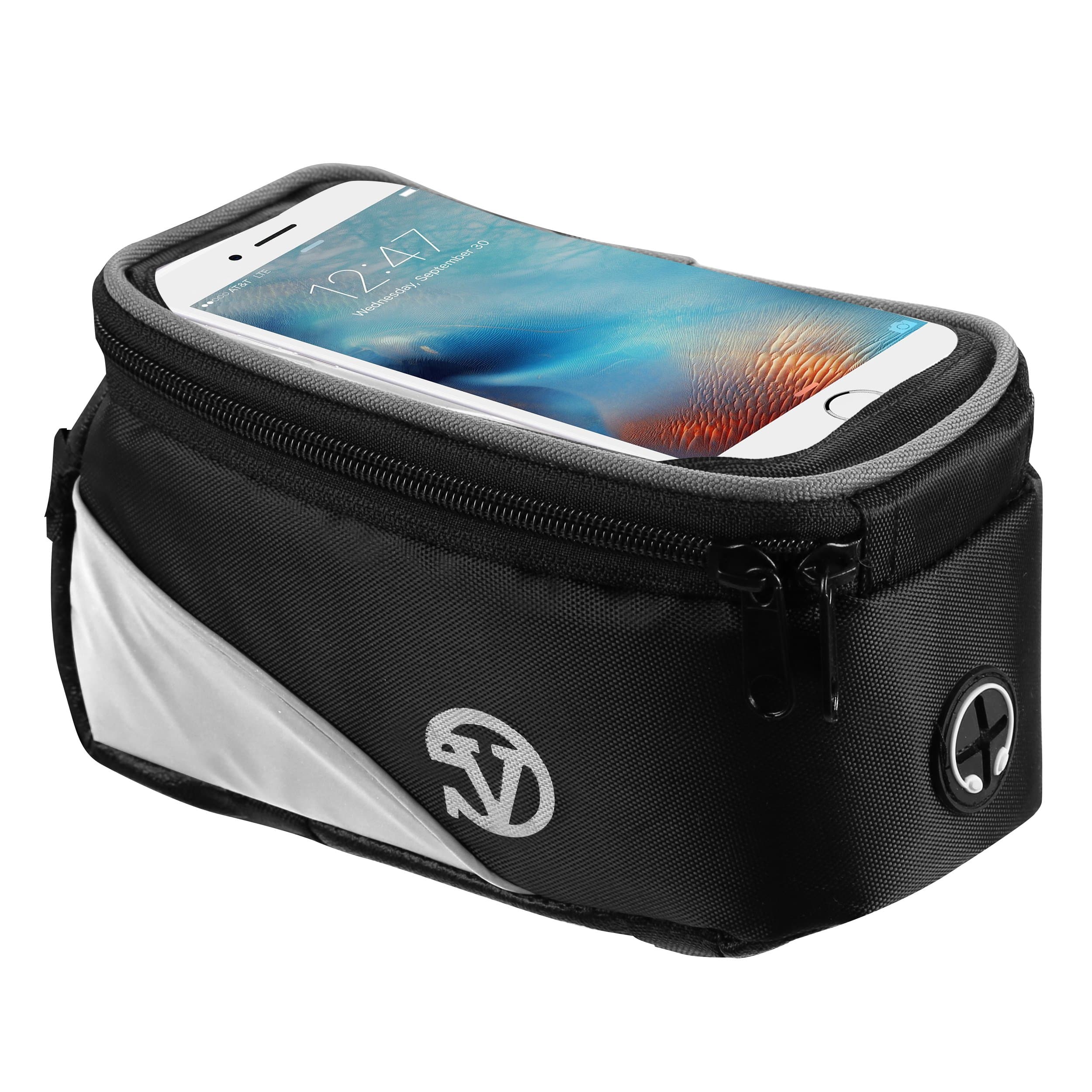 Water Resistant Reflective Bicycle Frame Bag Touchscreen Carrying Case for Google Pixel 3a XL, 3a