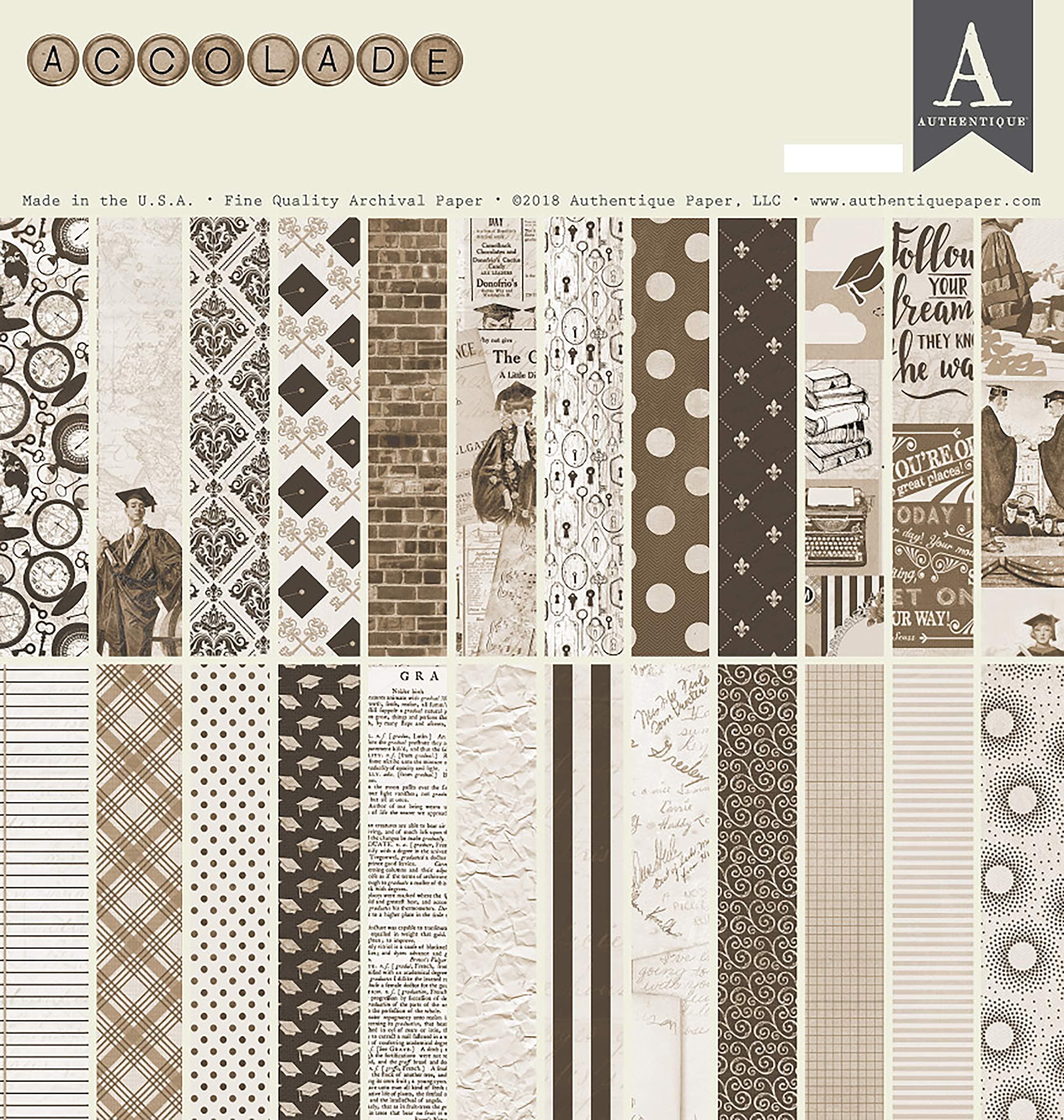Authentique Paper ACD015 Accolade Authentique Collection Kit, Multicolor