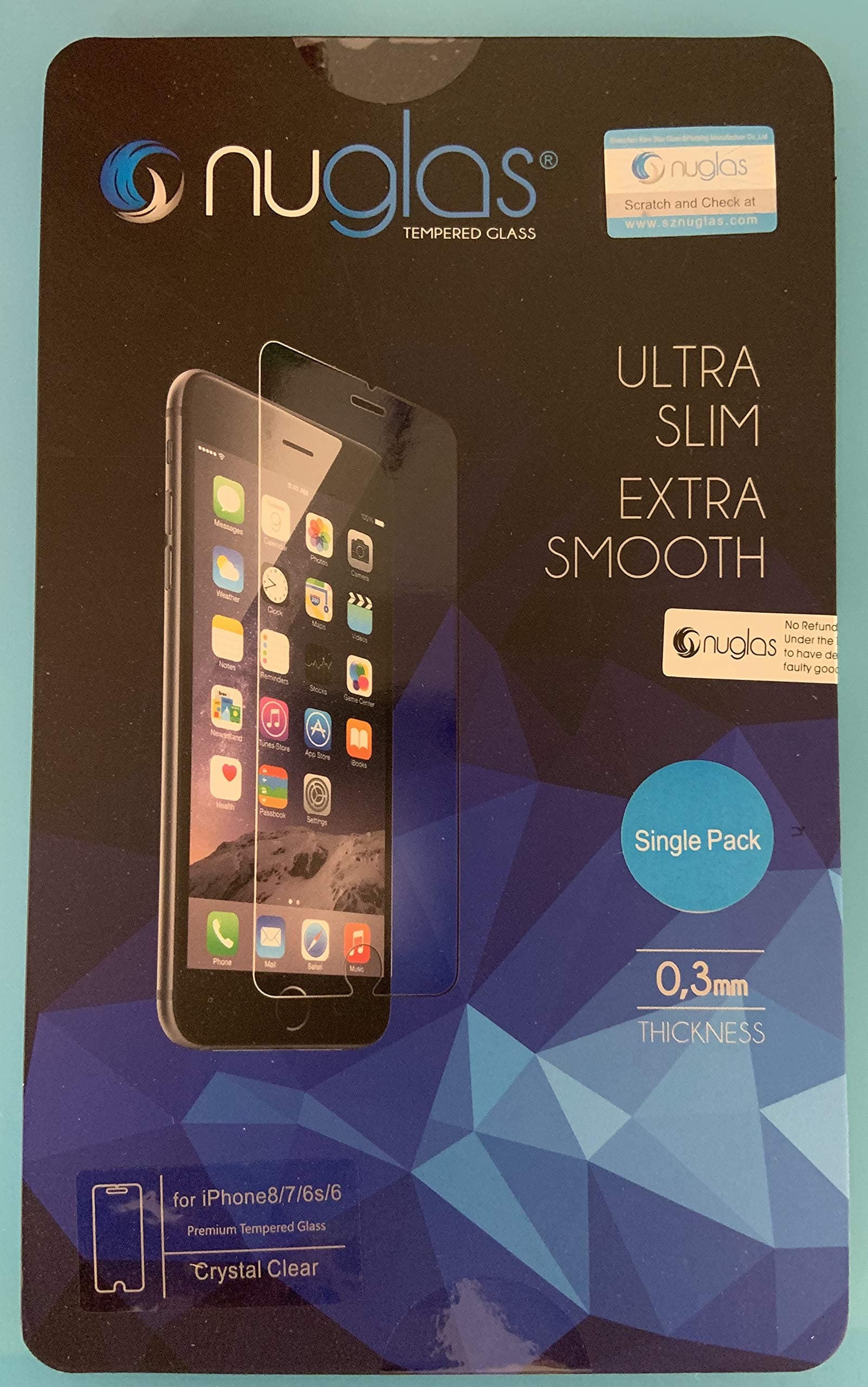 New NuGlas Tempered Glass Screen Protector Apple 4.7" iPhone 6