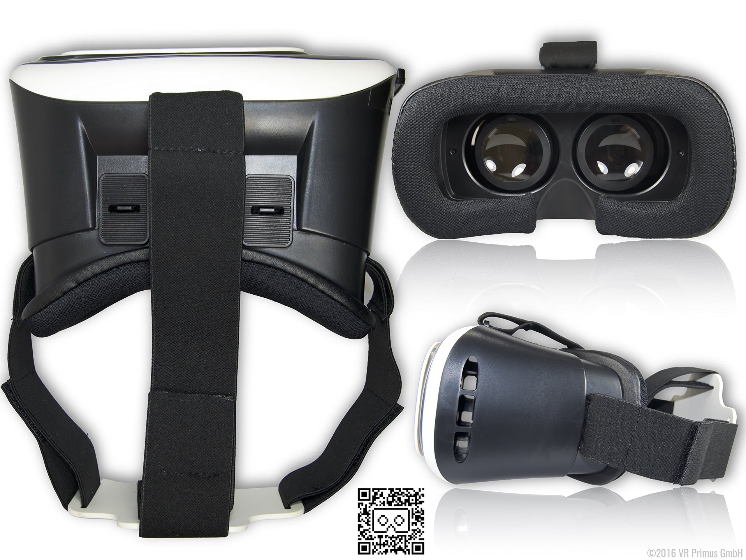 VR-PRIMUS BOX - Virtual Reality VR headset - For Android and iOS smartphones like iPhone, Samsung, HTC, LG, Sony, Huawei, Motorola, ZTE and many more - Compatible with Google Cardboard Apps - 3D video glasses goggles