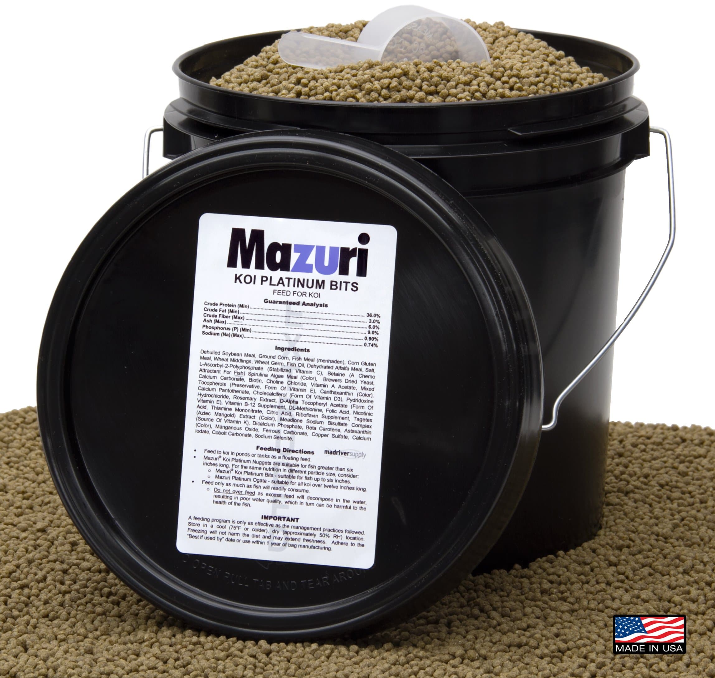 Mazuri Koi Platinum Bits, 3.5 lbs, An Extruded, Floating, Complete Diet Designed For Koi & Large Goldfish Up To 6 Inches Long In Ponds, Tanks And Aquariums,