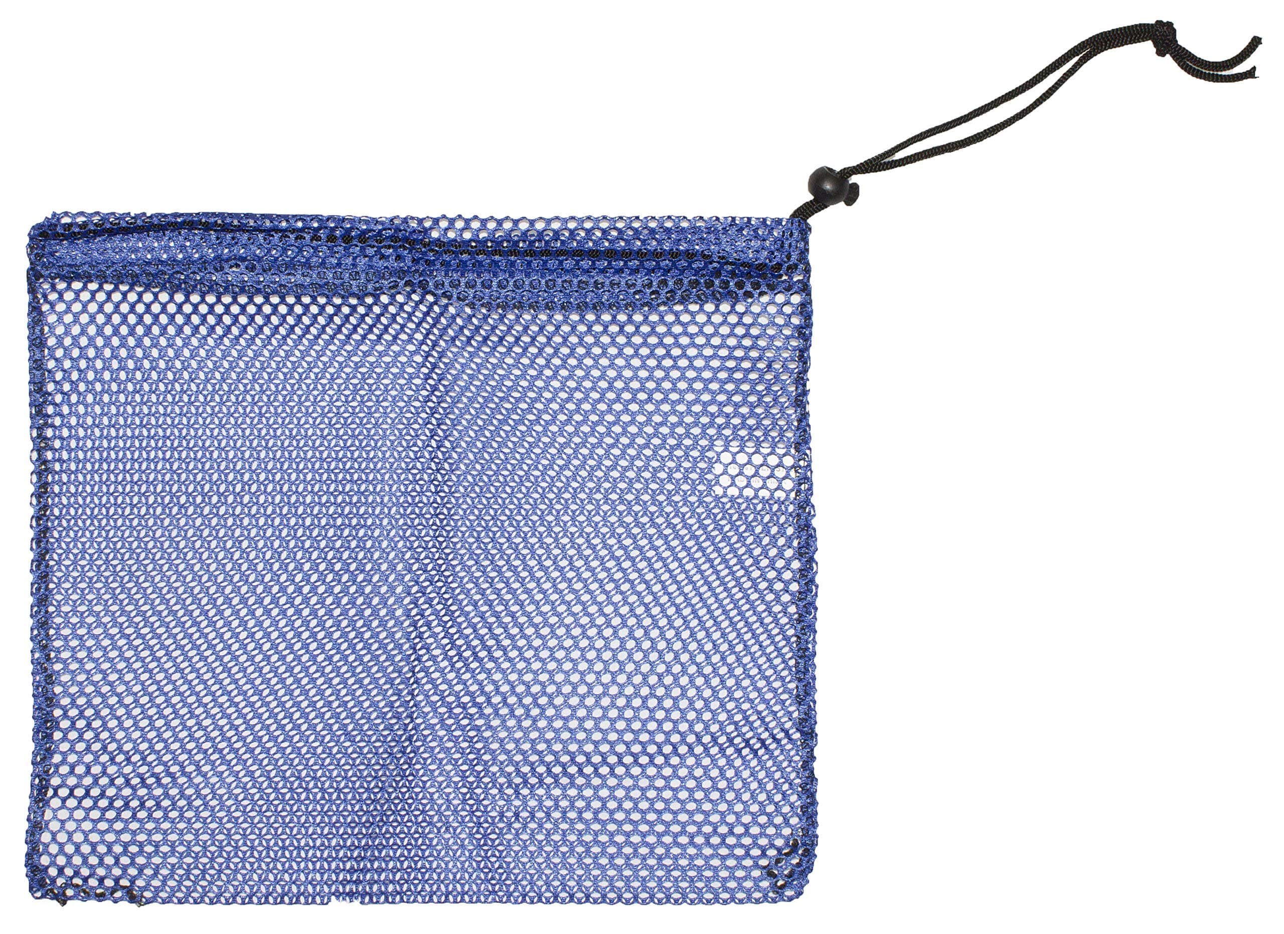 Mesh Seashell Collection Bag (12 x 12 inches) with Shell Identification Guide (Dark Blue)