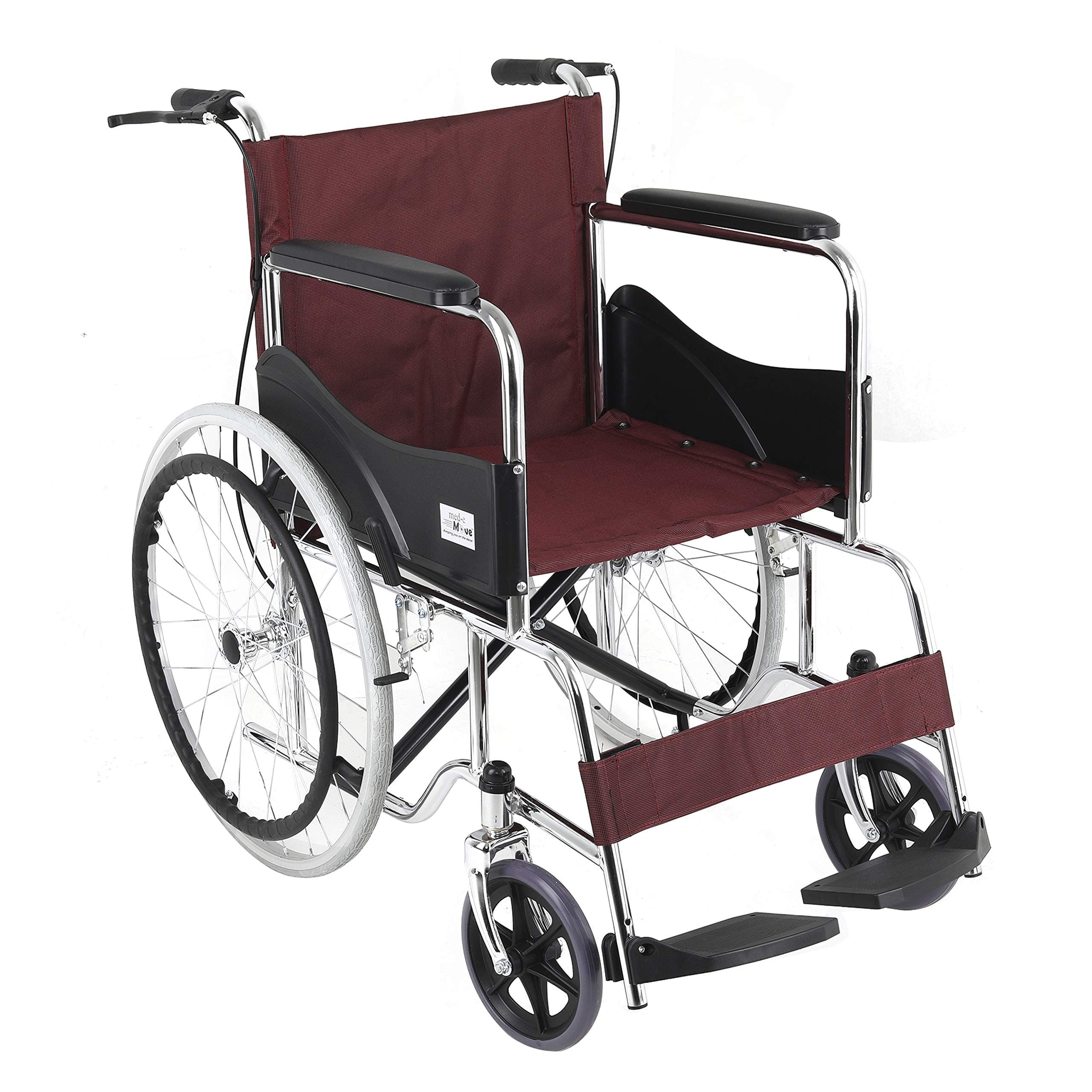 SHREE SURGICALS Basic Wheelchair (Red and Blue)