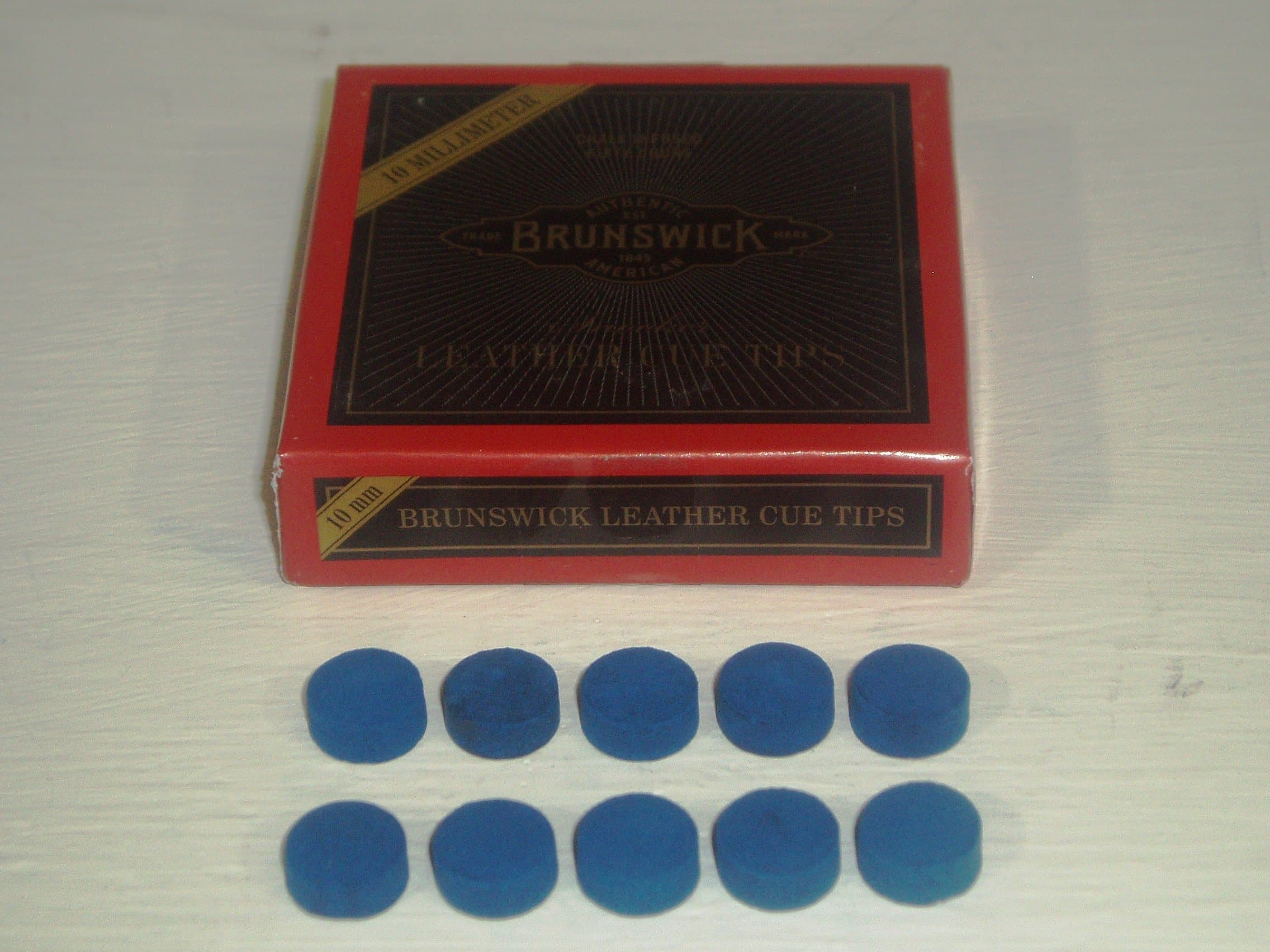 BLUE DIAMOND FROM BRUNSWICK CUE TIPS AVAILABLE IN VARIOUS SIZES AND QUANTITIES (10 x, 10mm)