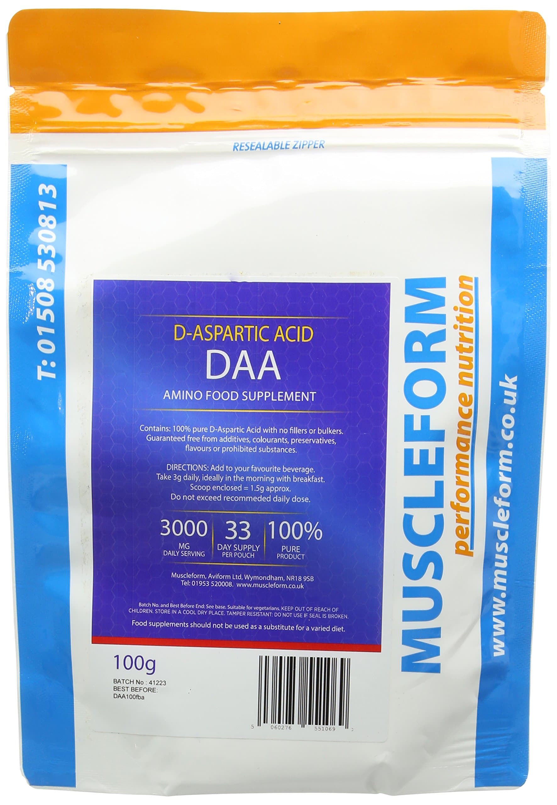 Muscleform 100 g D-Aspartic Acid