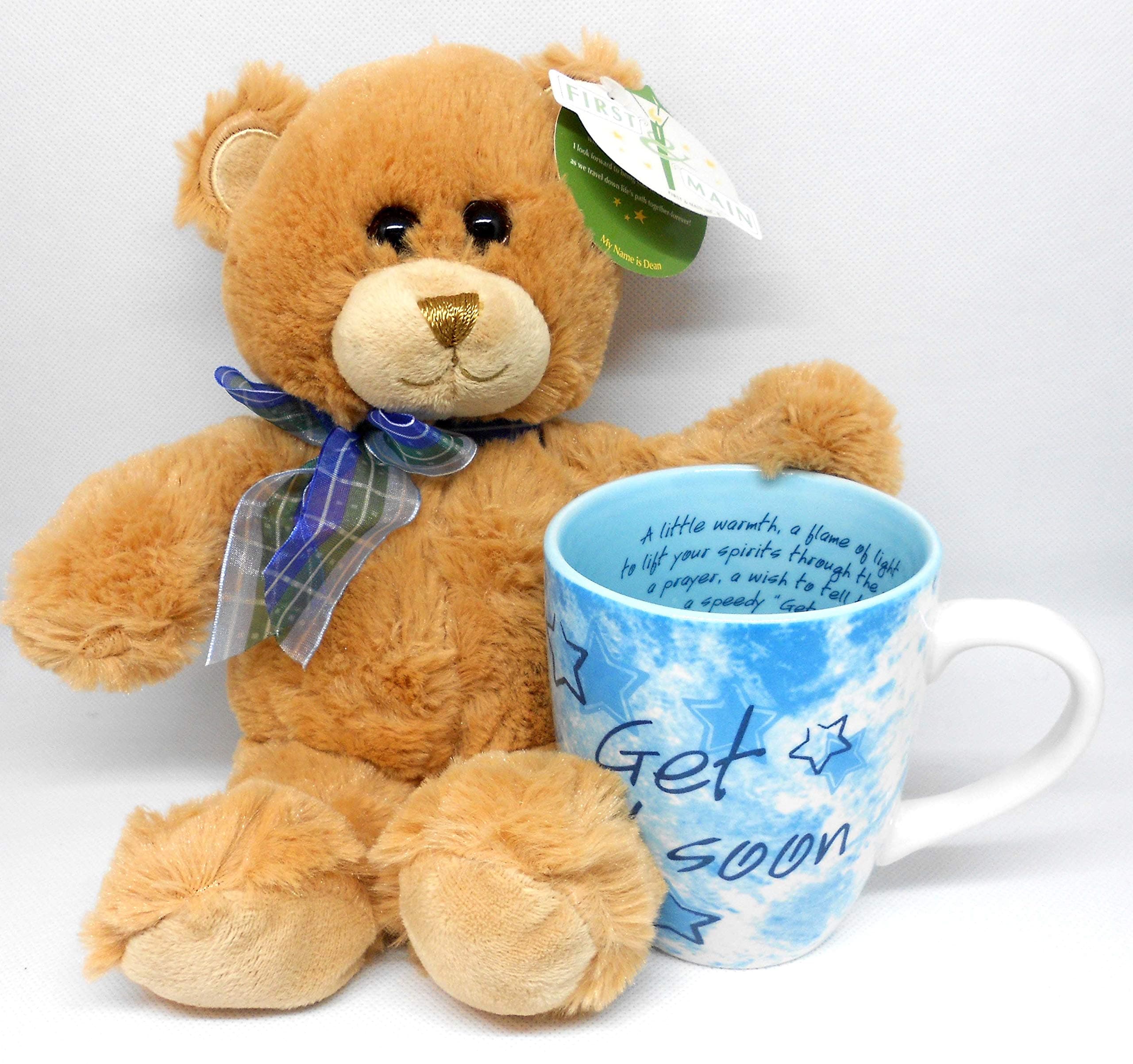 Get Well Teddy Bear & Mug Bundle-Get Well Bear,Get Well Gift Set, Get Well Gifts