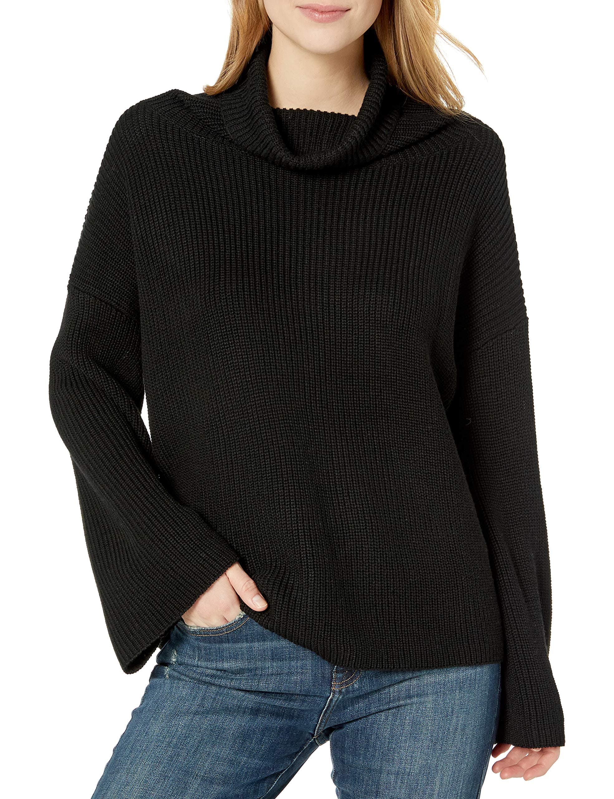 Cable Stitch Women's Funnel Neck Oversized Sweater