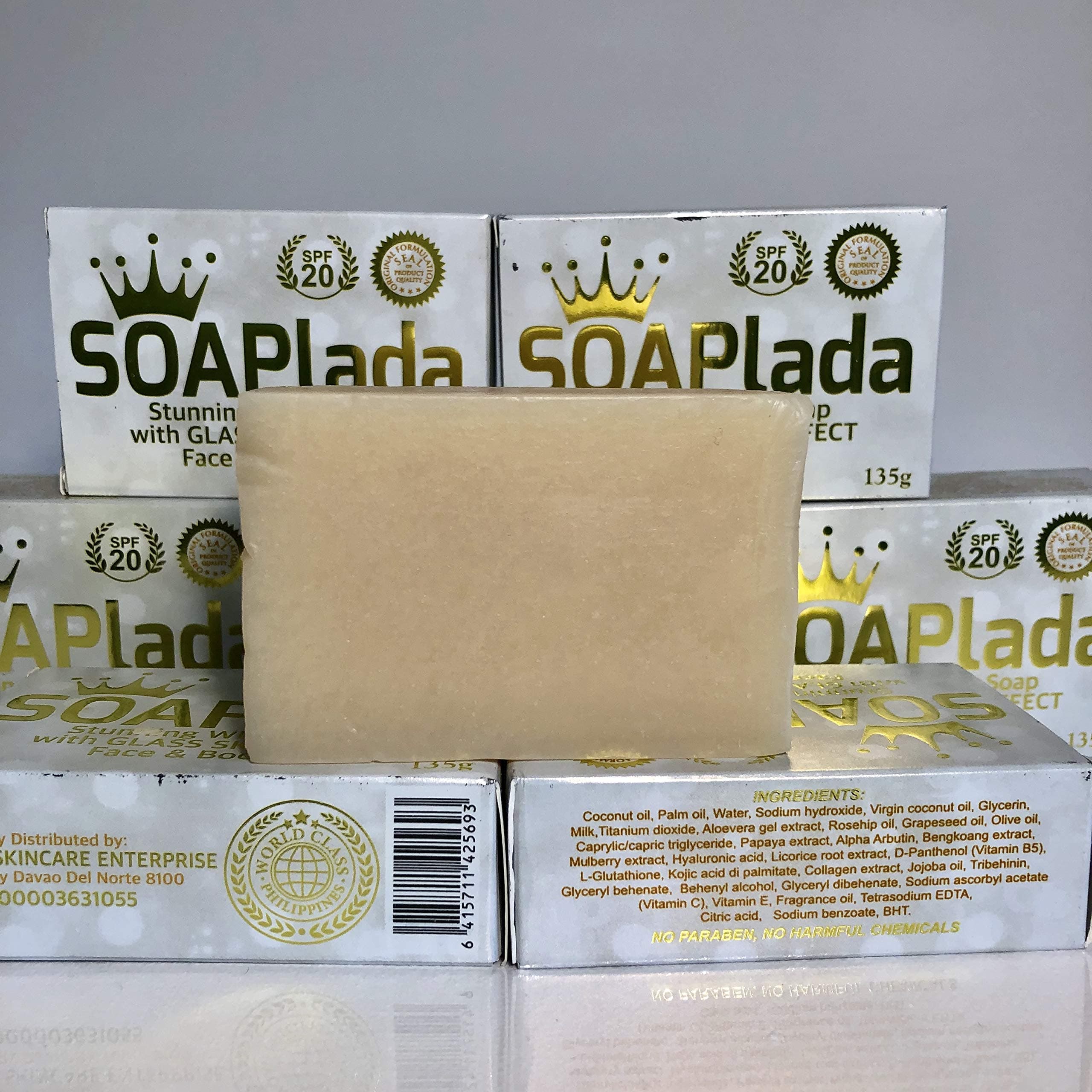 2 x SOAPLADA STUNNING WHITE SOAP 135GRAMS