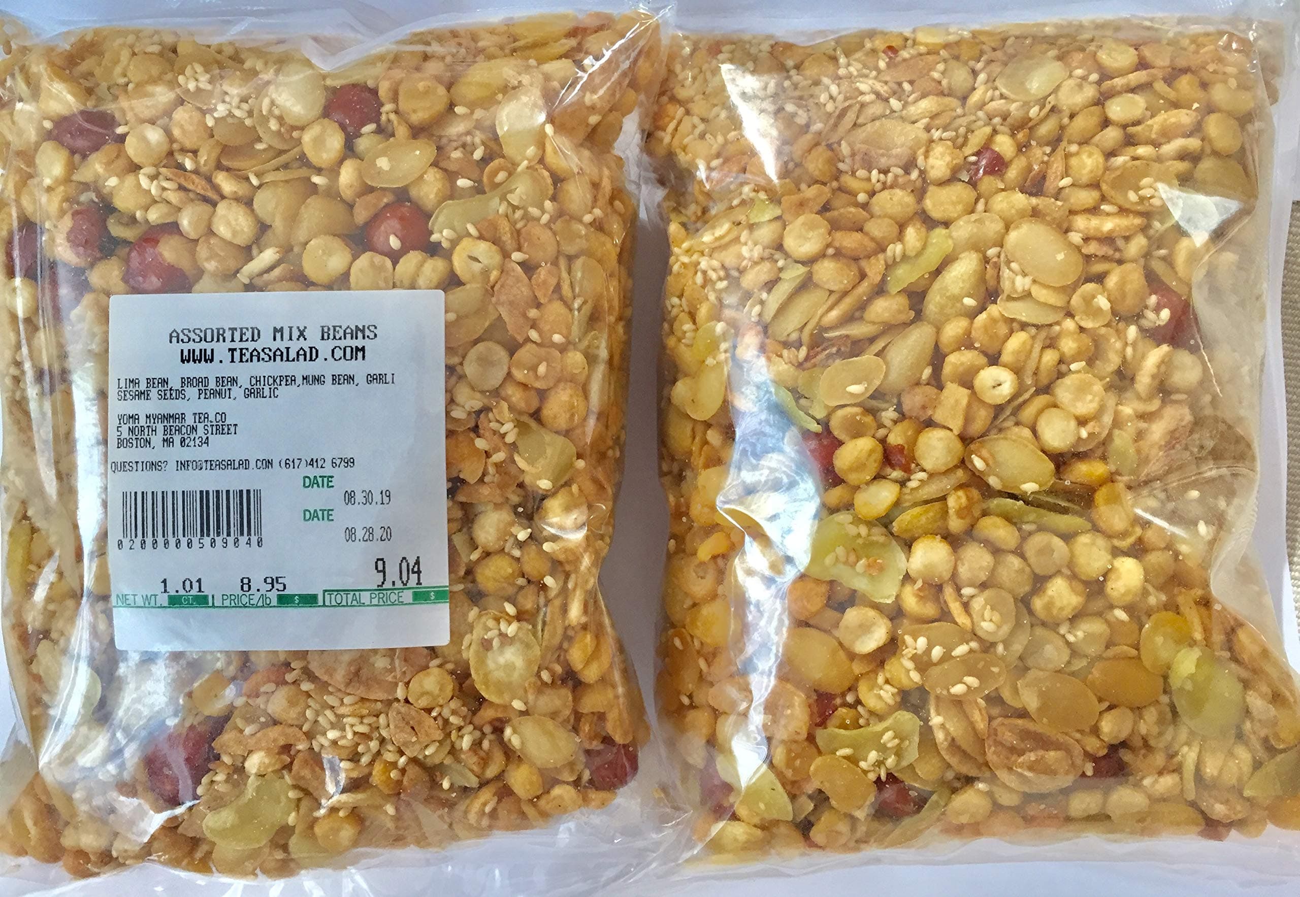 Tea Salad Toppings ( 9 ounce Assorted Beans with 5 oz crispy Natural Sun Dried Shrimp) ပဲေပါင္းေၾကာ္ နွင့္ ပုဇြန္ျေခာက္
