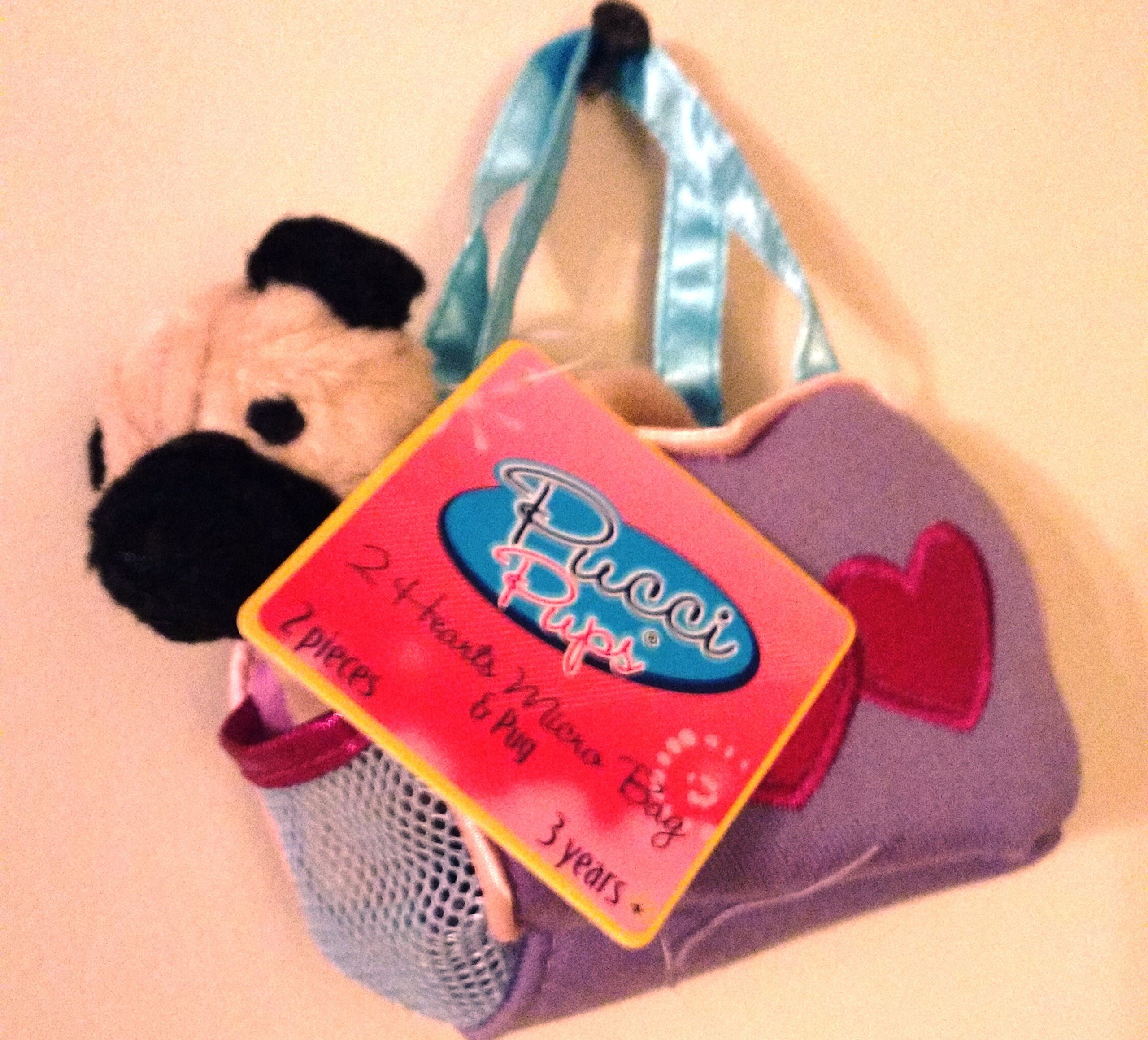 PUCCI PUPS 2 HEARTS MICRO BAG AND PUG