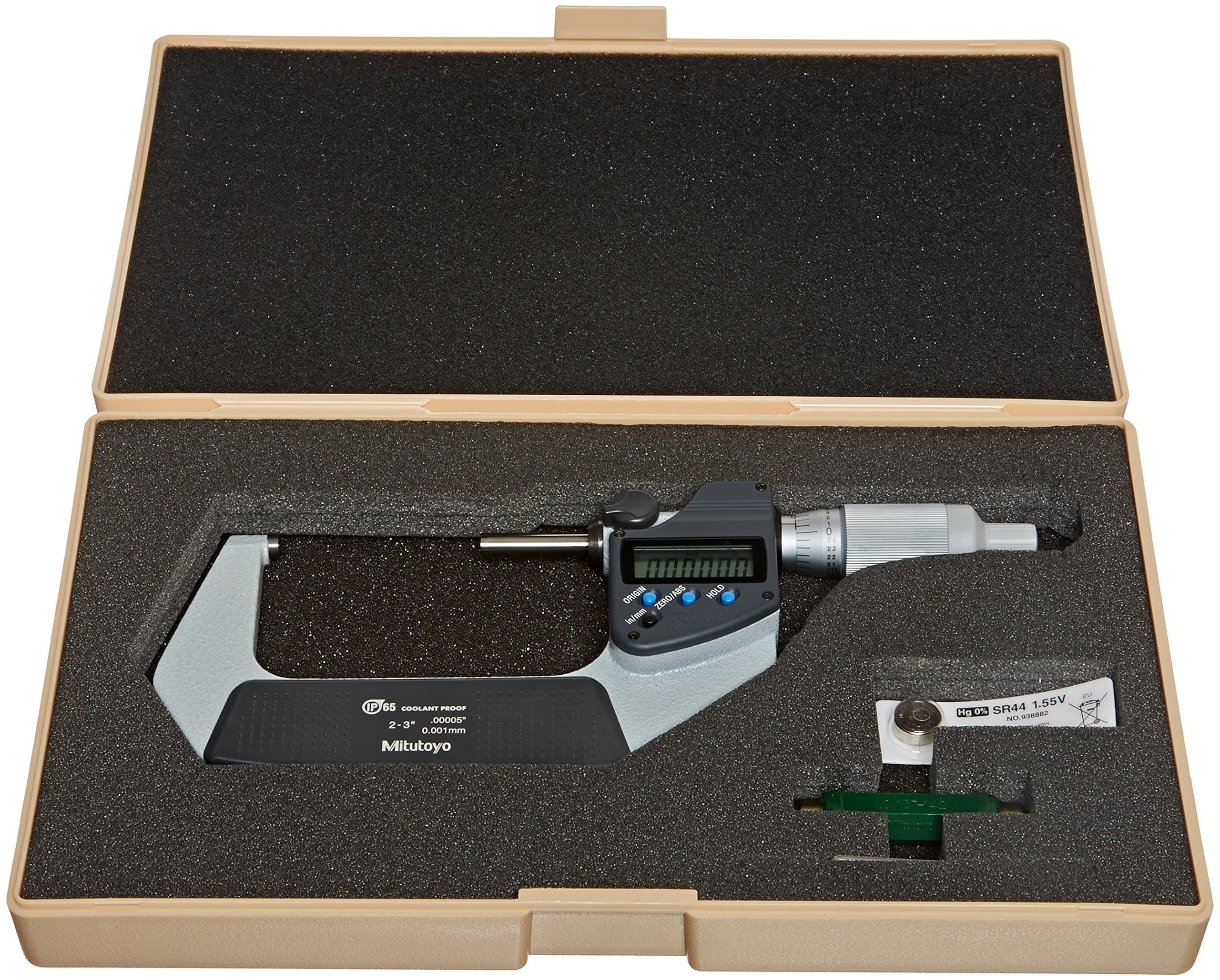 Mitutoyo293-346-30 Digimatic Micrometer, Range: 2"-3"/50.8-76.2 mm, IP65