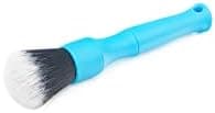 Detail Factory - Synthetic Detailing Brush - Ultra-Soft Bristles, Comfortable Grip and Scratch-Free Cleaning for Exterior, Interior, Emblems, Badges, and Instrument/Guage Panels. (Blue, Short)